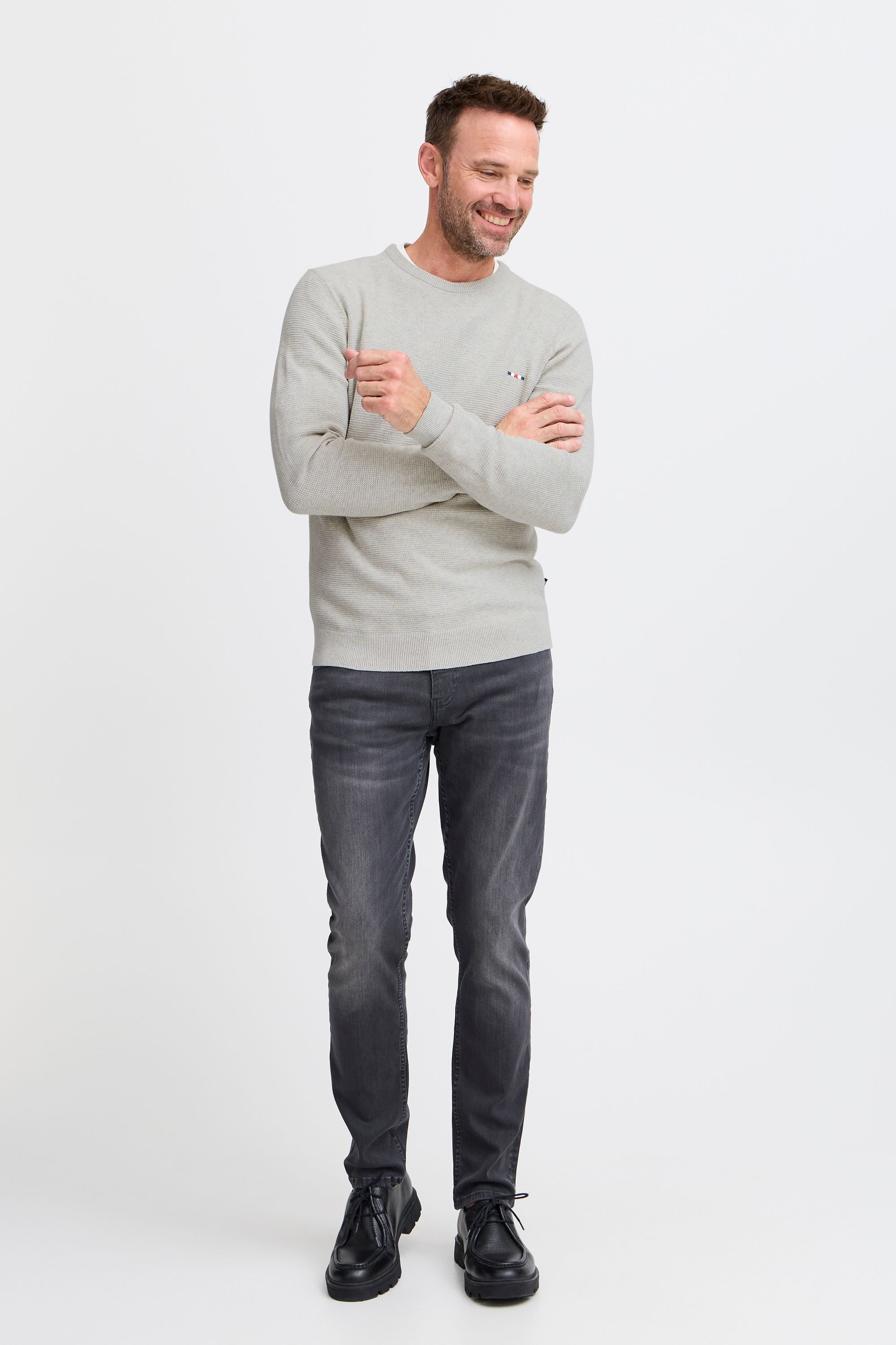 FQ1924 Strickfleece-Pullover »Strickpullover FQKYLE structure crewneck knit«