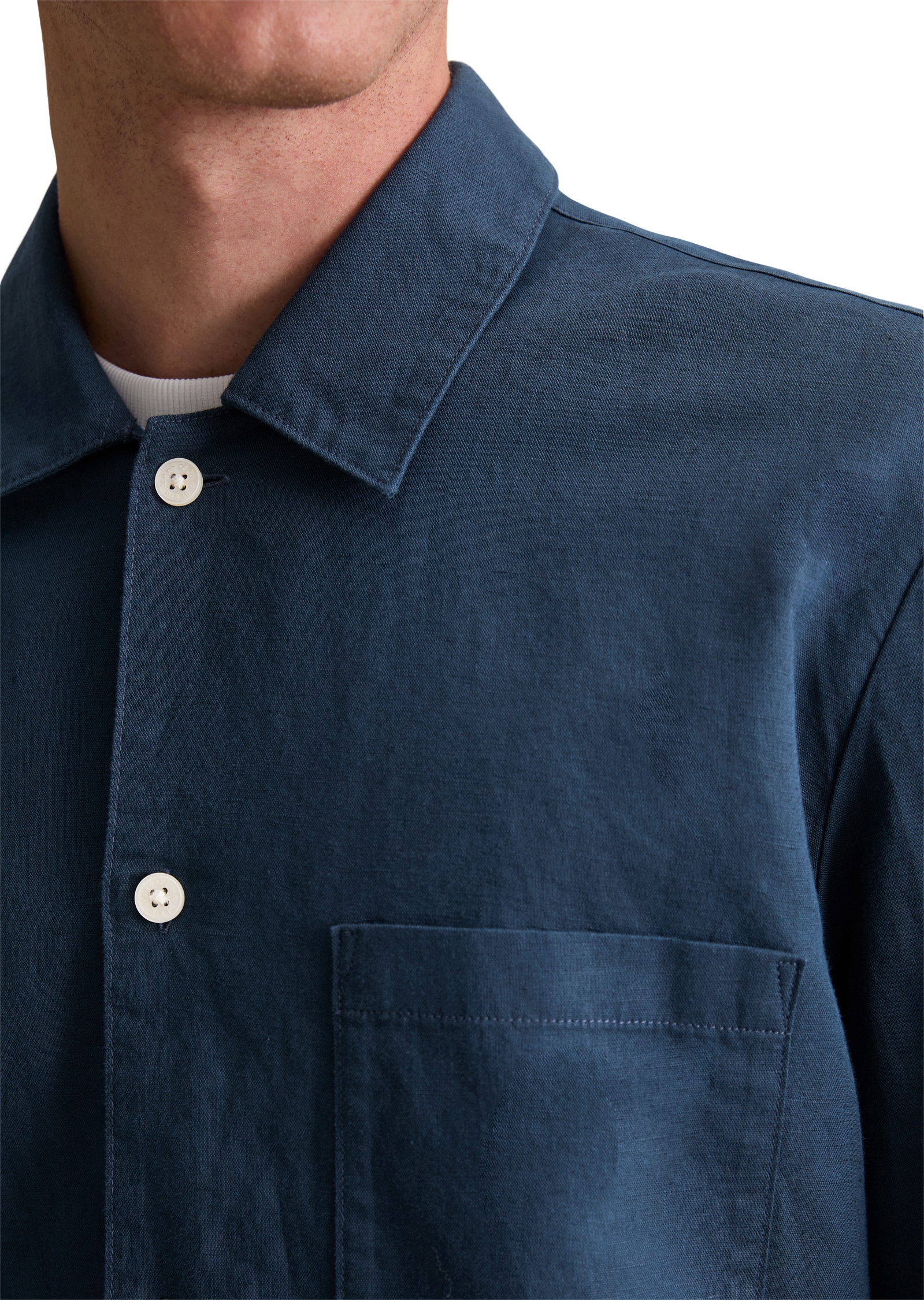 Marc O'Polo DENIM Langarmhemd »aus Leinen und Bio-Baumwolle«