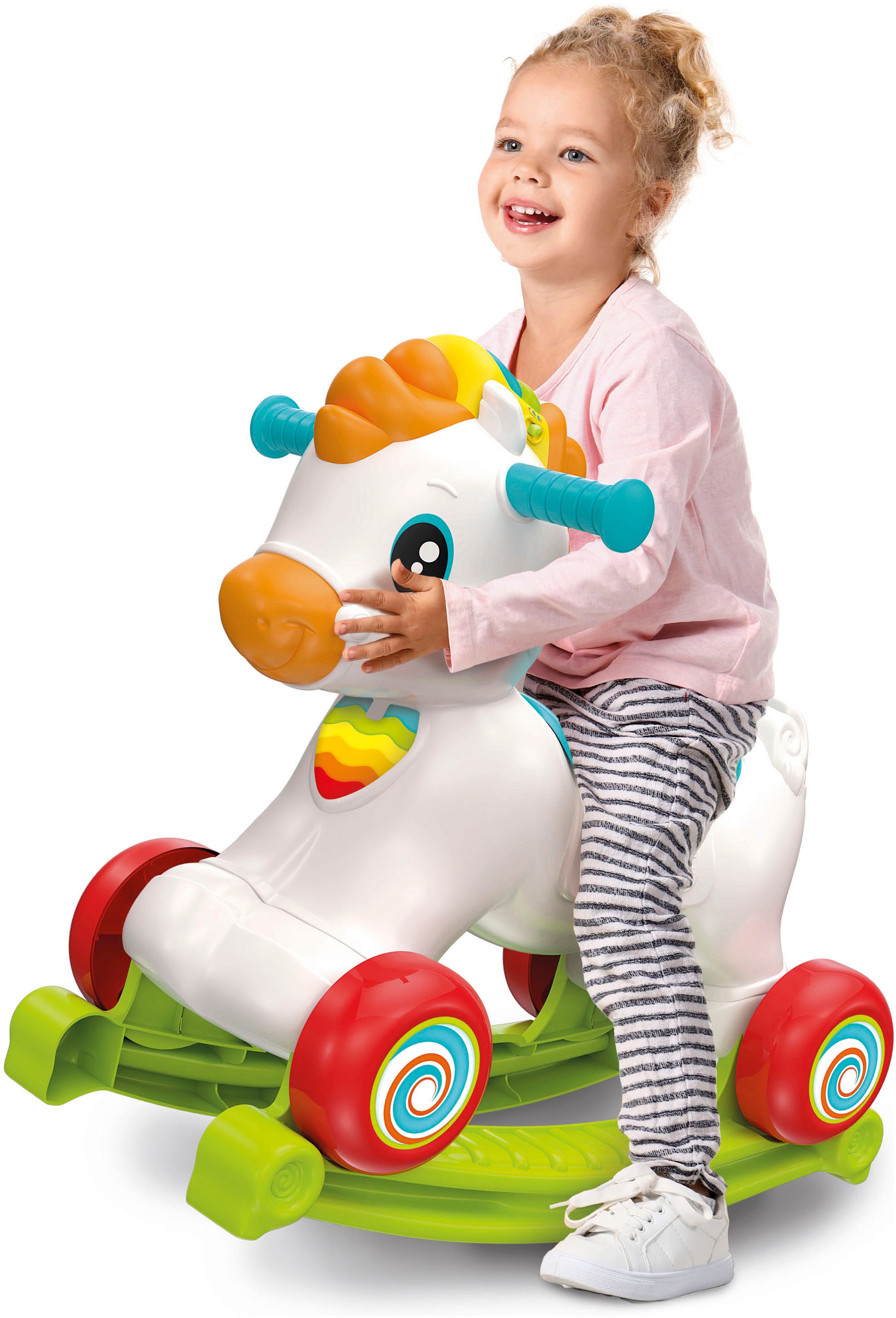 Clementoni® Schaukeltier »Baby Clementoni, 3in1 Schaukel-Pony«, mit Sound; Made in Europe; FSC® - schützt Wald - weltweit