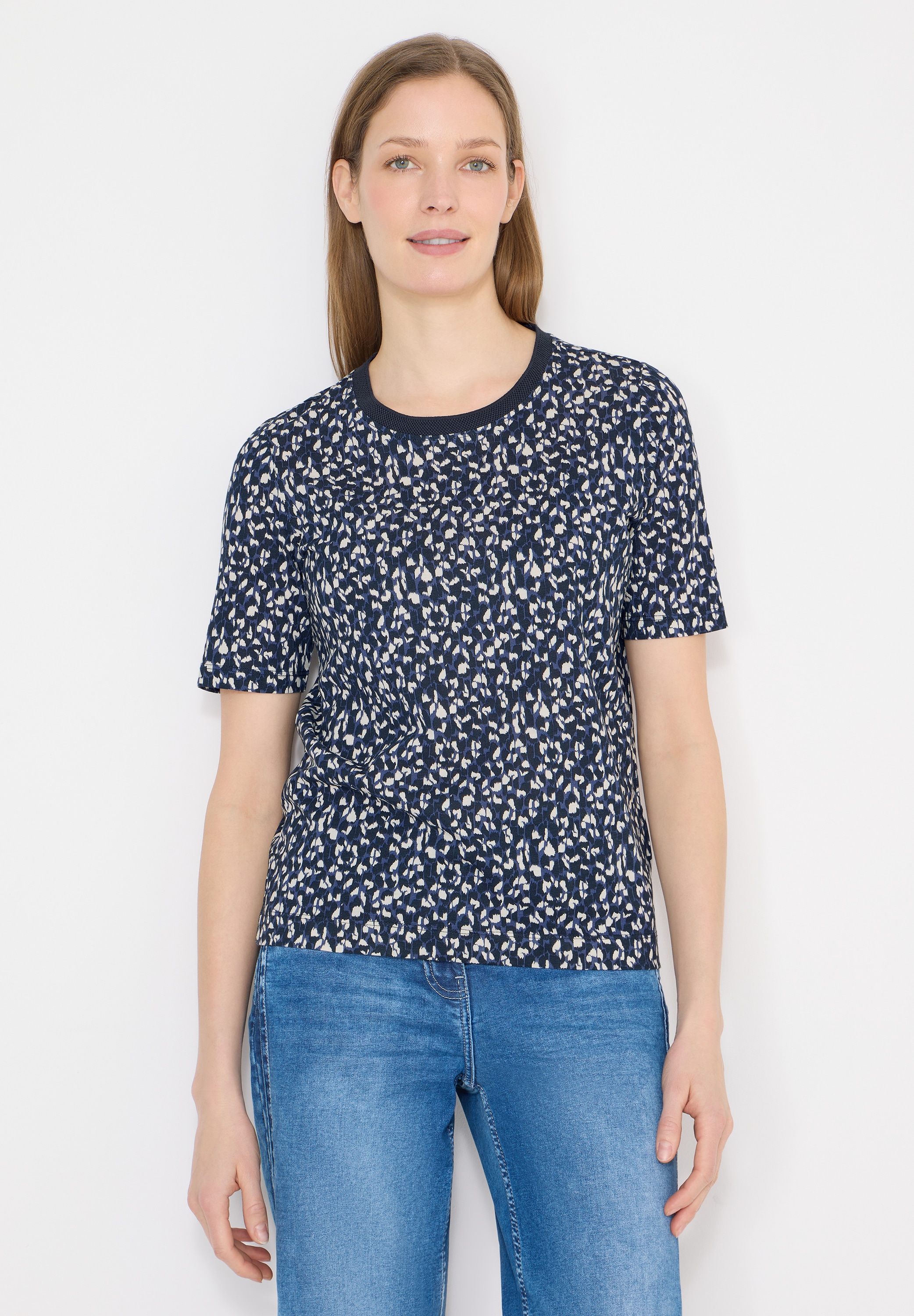 Cecil Rundhalsshirt Rundhalsausschnitt günstig online kaufen