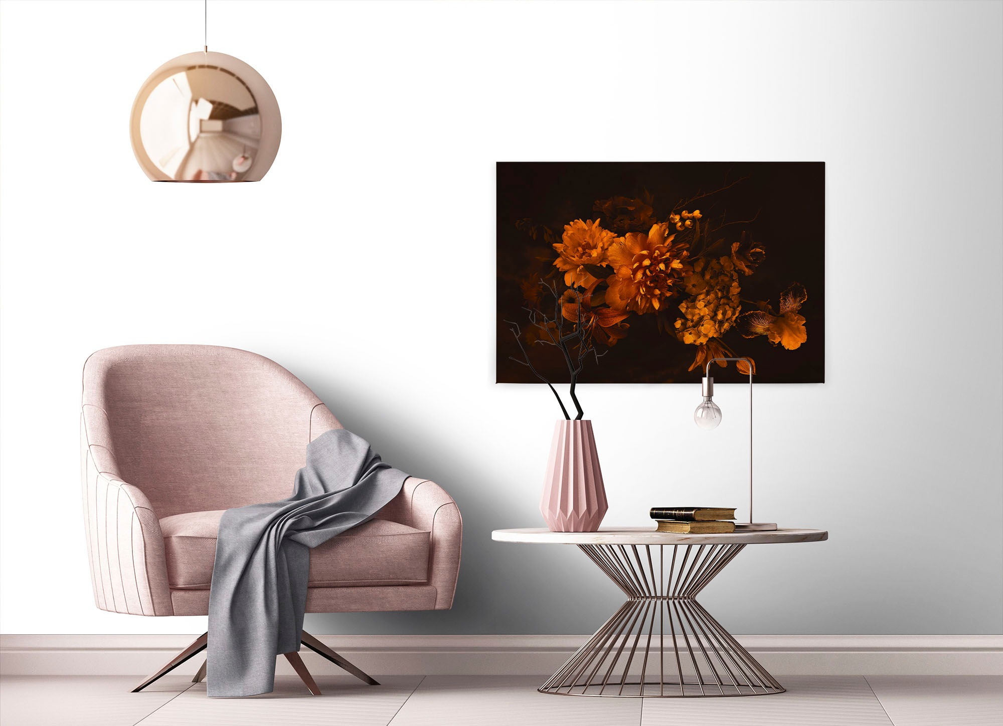 A.S. Création Leinwandbild »Blossom Variety«, Kunst-Blumen-Kinder, (1 St.), Romantische Blumen, Rosen Keilrahmen Leinwand-Bild Wohnzimmer modern