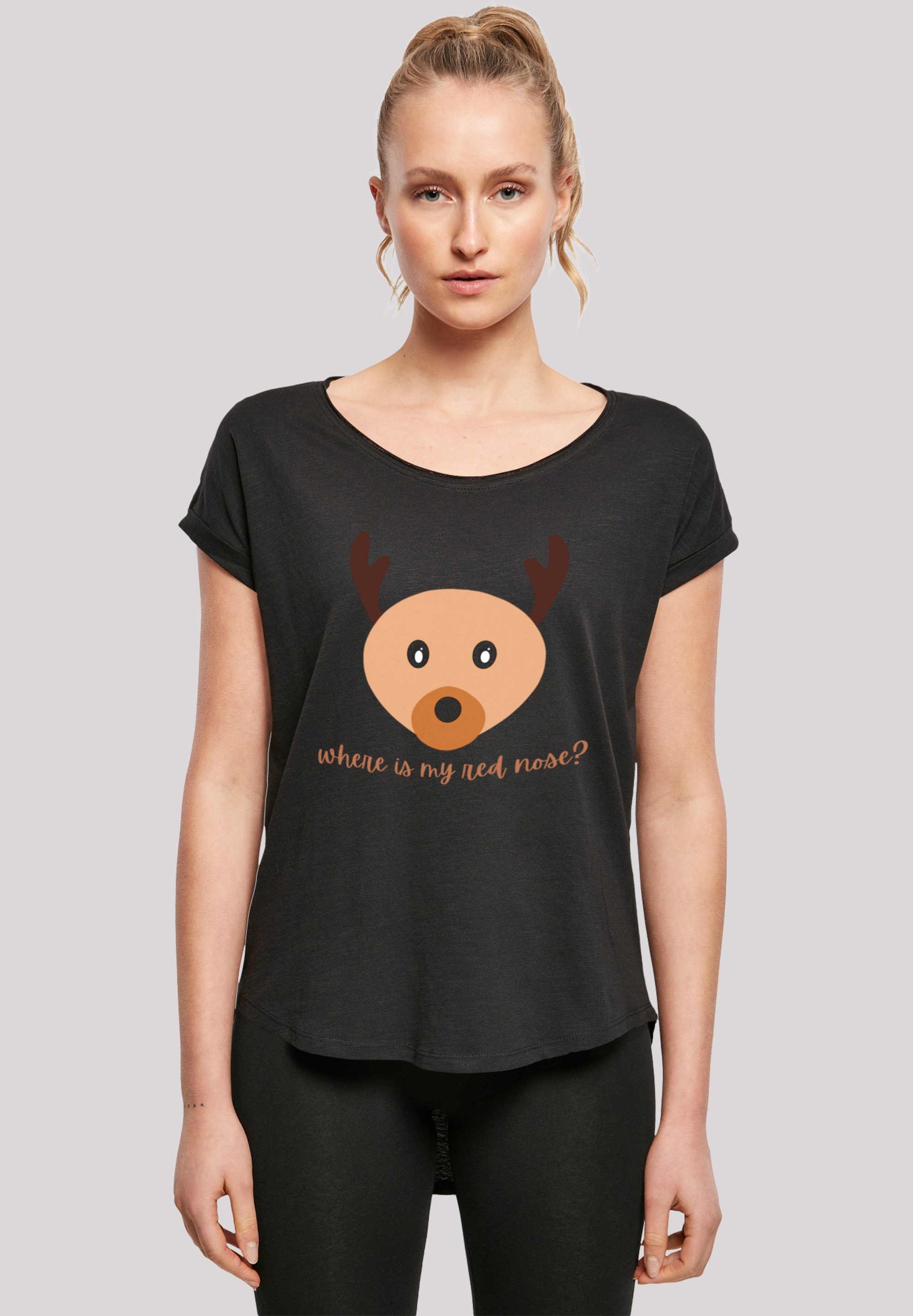 F4NT4STIC T-Shirt "Red Nose Weihnachten", Print günstig online kaufen