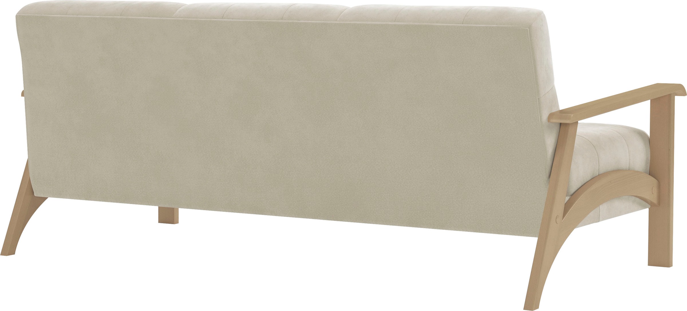 sit&more 3-Sitzer »Billund« Armlehnen aus Buchenholz in natur, verschiedene Bezüge und Farben