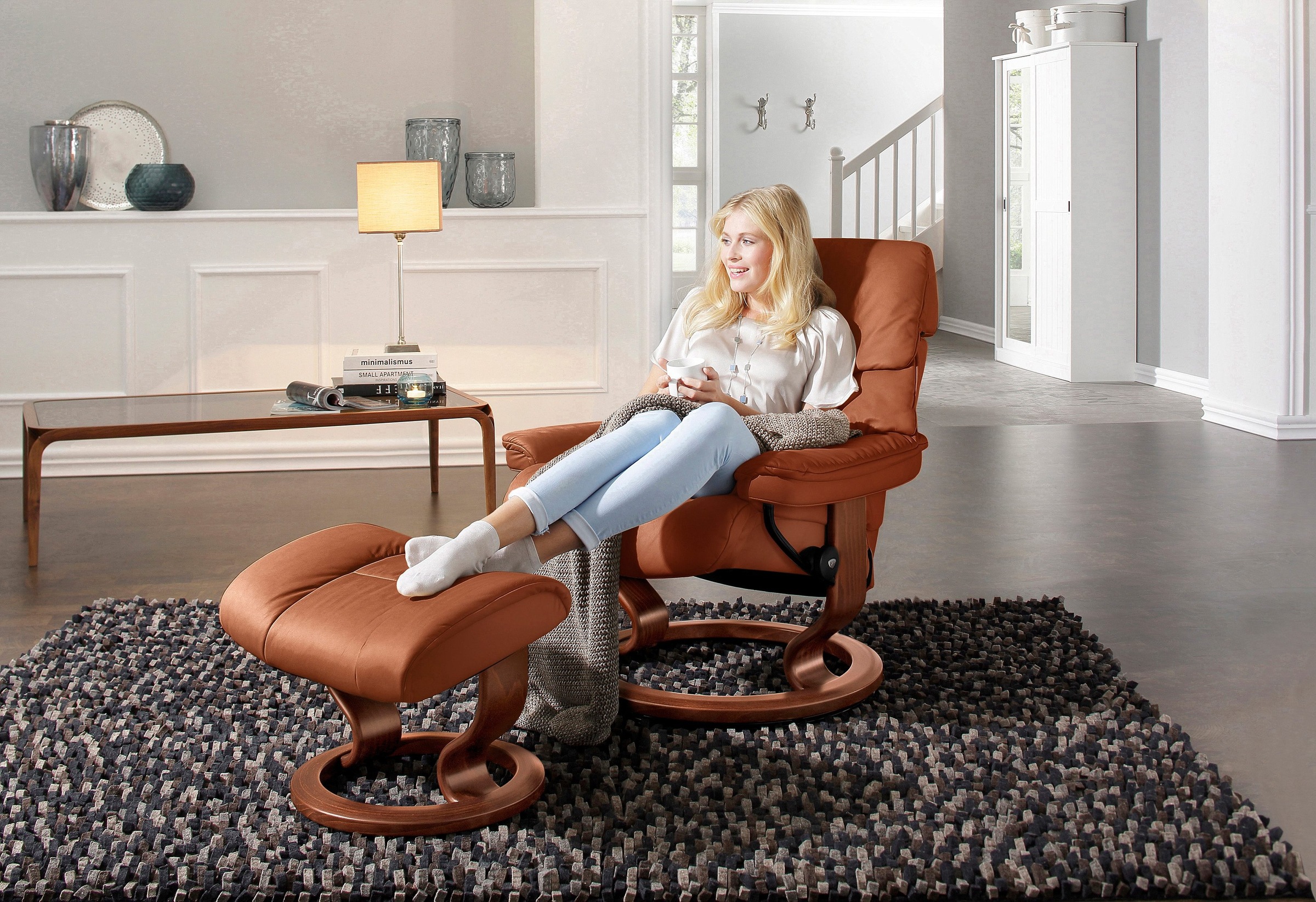 Stressless Relaxsessel "Ruby" Set, Relaxsessel mit Hocker, mit Classic Base günstig online kaufen