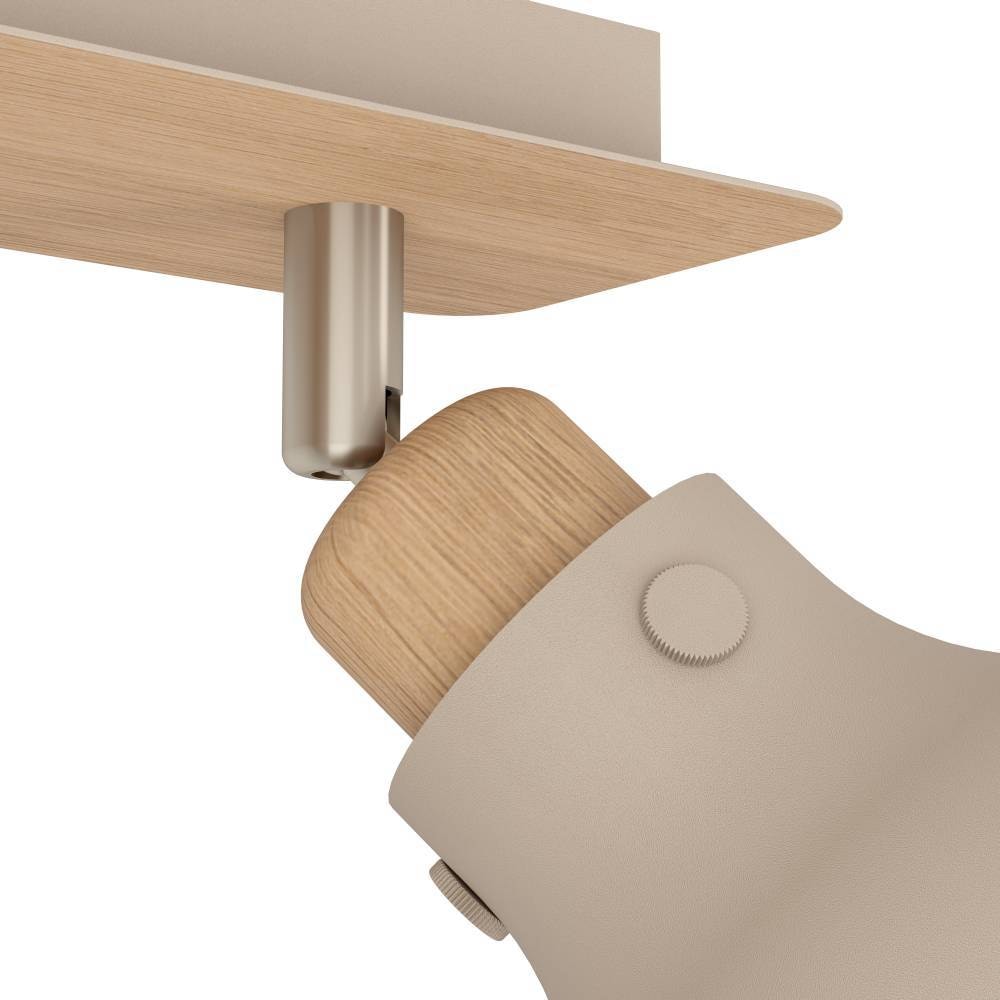 EGLO Deckenspot »ARRECIFE Wandstrahler, Stahl, E27, IP20, Wohnzimmerlampe, Flurlampe« E27 1 Stk. Spot, L53,1 x B14,5 x H23,5 cm, braun, nickel-matt, 2X28W exkl.