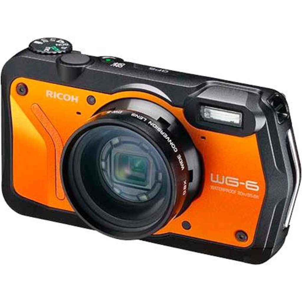 Ricoh Outdoor-Kamera »WG-6«, RICOH Objektiv, 11 Elemente in 9 Gruppen (5 asphärische Elemente), 20 MP, 5 fachx opt. Zoom