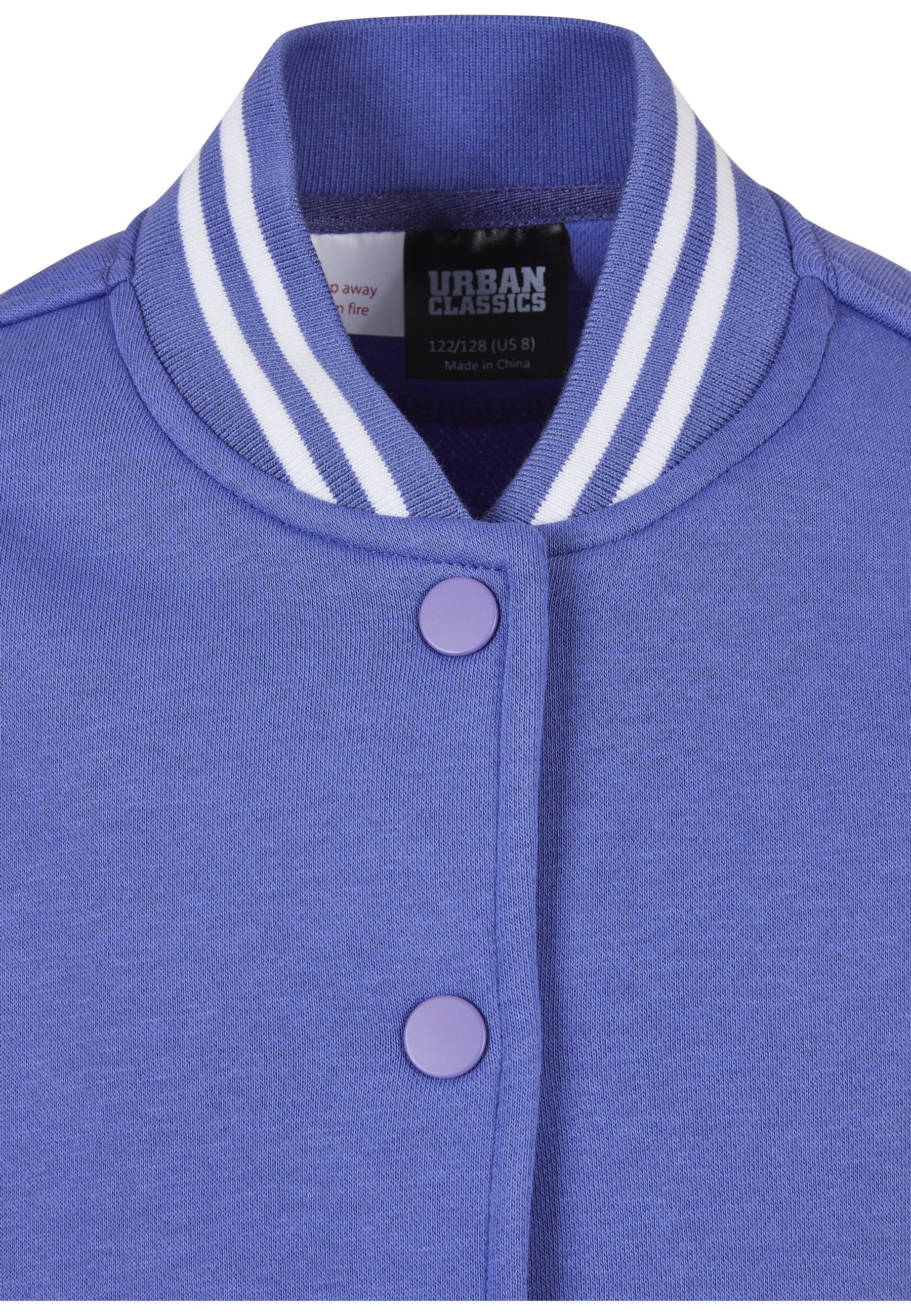 URBAN CLASSICS Allwetterjacke »Urban Classics Damen Girls Inset College Sweat Jacket« 1 Stk. tlg. ohne Kapuze