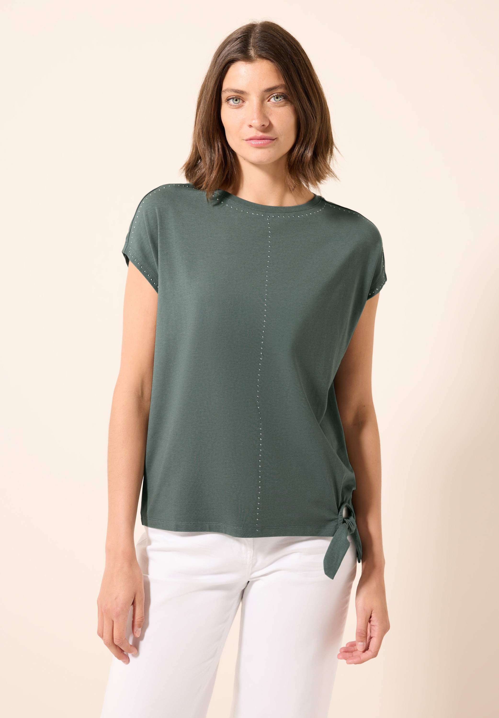 Cecil T-Shirt, aus softem Materialmix günstig online kaufen