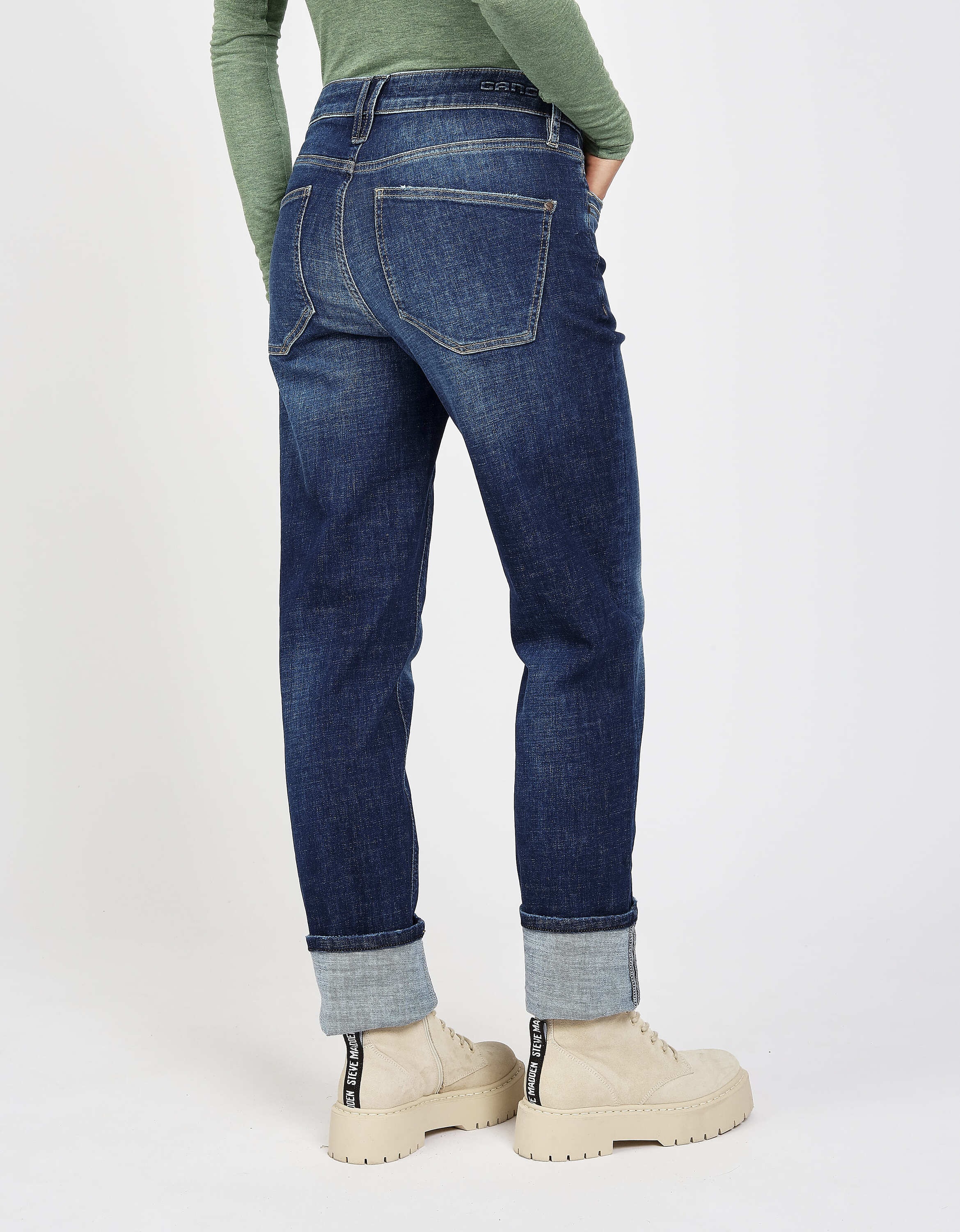 Straight-Jeans GANG "GANG Jeans Straight Fit 94STACY", Damen, Gr. 31, denim blau, Denim/Jeans, 93% Baumwolle, 5% Polyester, 2% Elasthan, Jeans Straight-Jeans 6