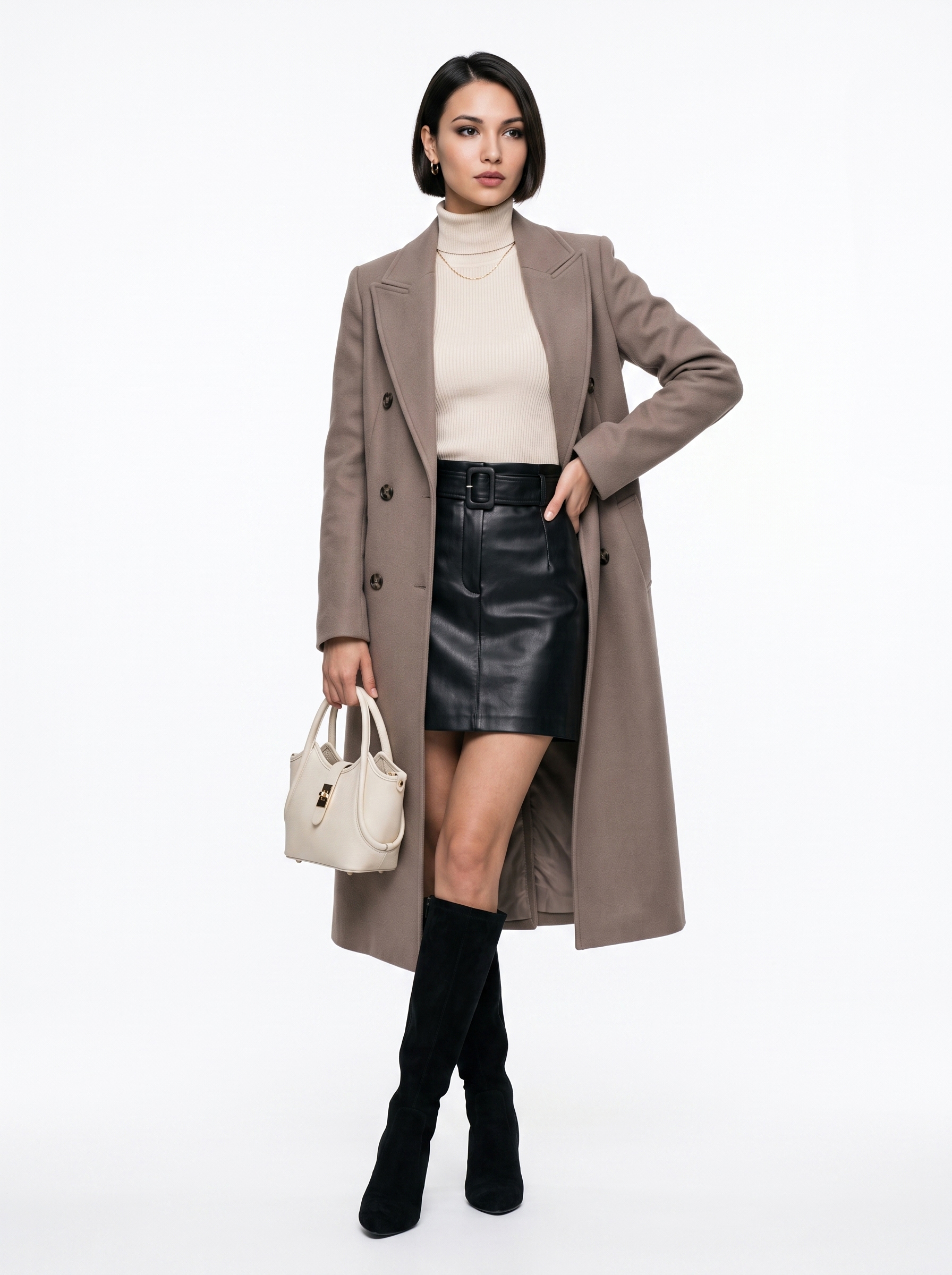 forty° Henkeltasche »CALDRINA - S« echt Leder, Made in Italy