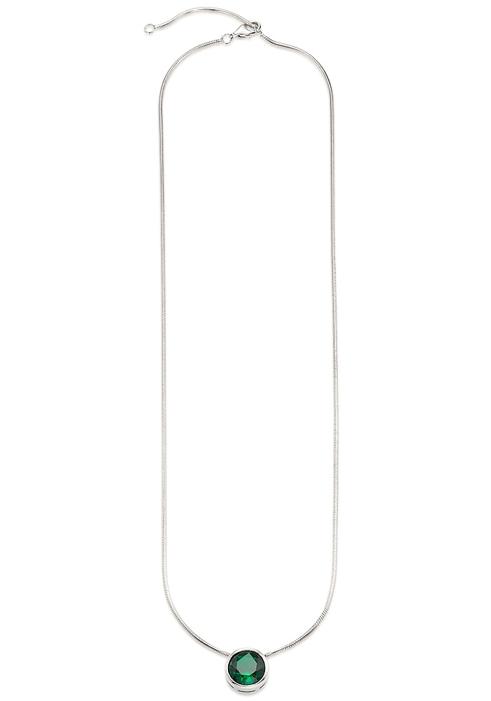 Bruno Banani Kette mit Anhänger »Schmuck Geschenk Silber 925 Halsschmuck Halskette Schlangenkette Stein«, mit Zirkonia (synth.), Korund (synth.) oder Spinell (synth.)