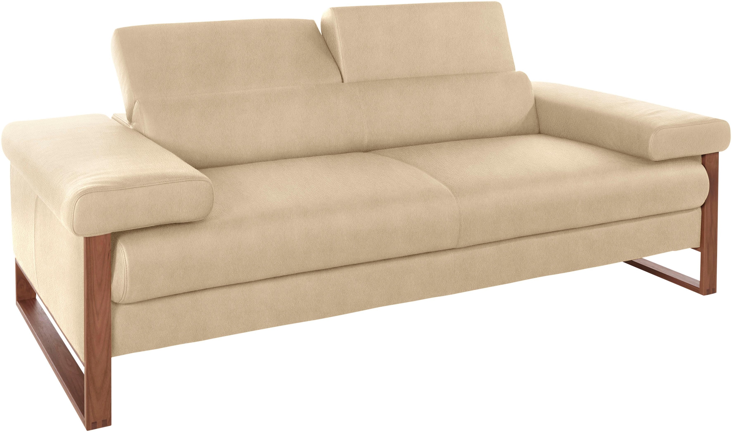 W.SCHILLIG 2-Sitzer »finn«, German Design Award 2016, Fußgestell Nussbaum natur, Breite 210 cm