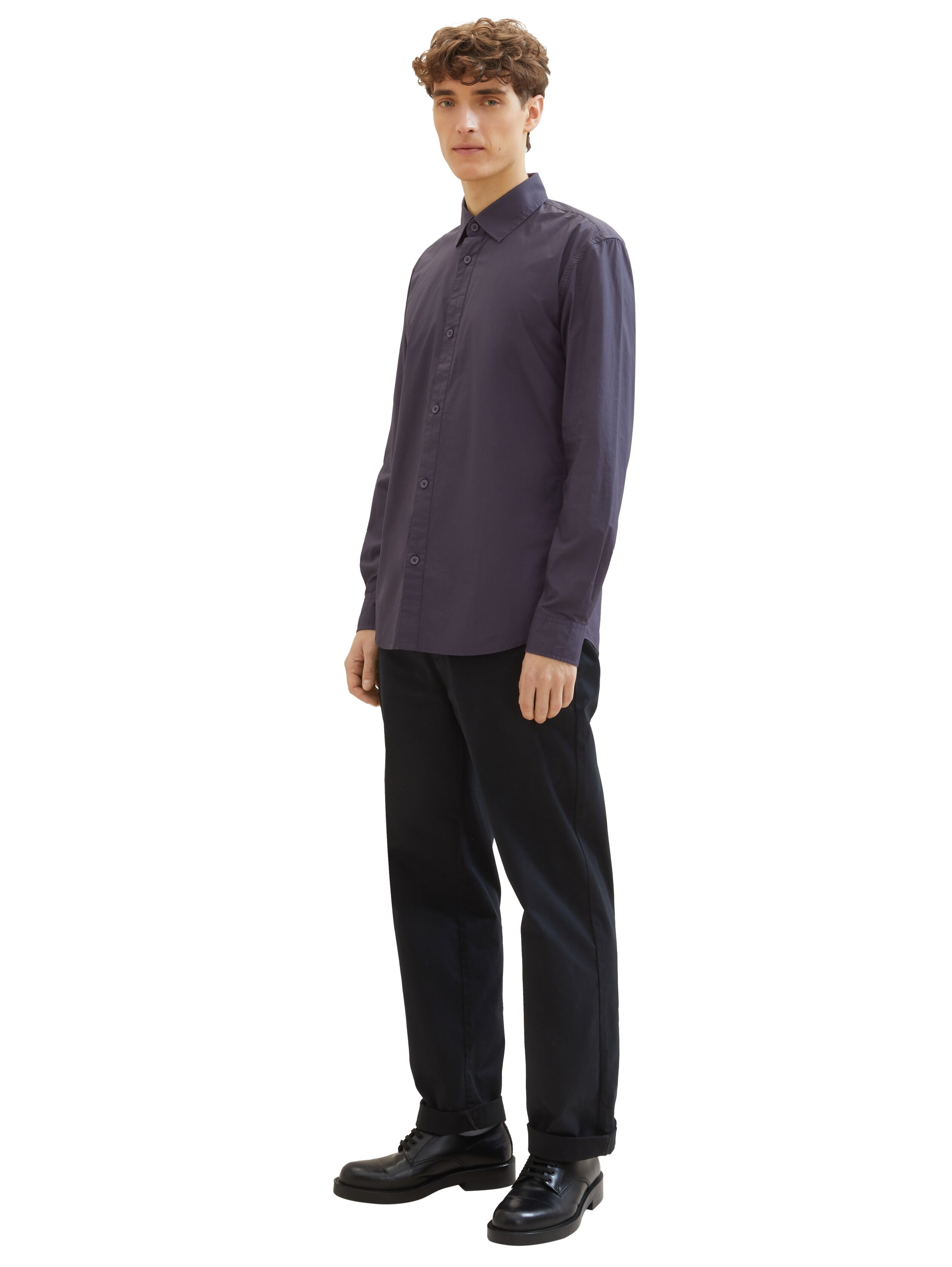 TOM TAILOR Denim Langarmhemd, mit Knopfleiste