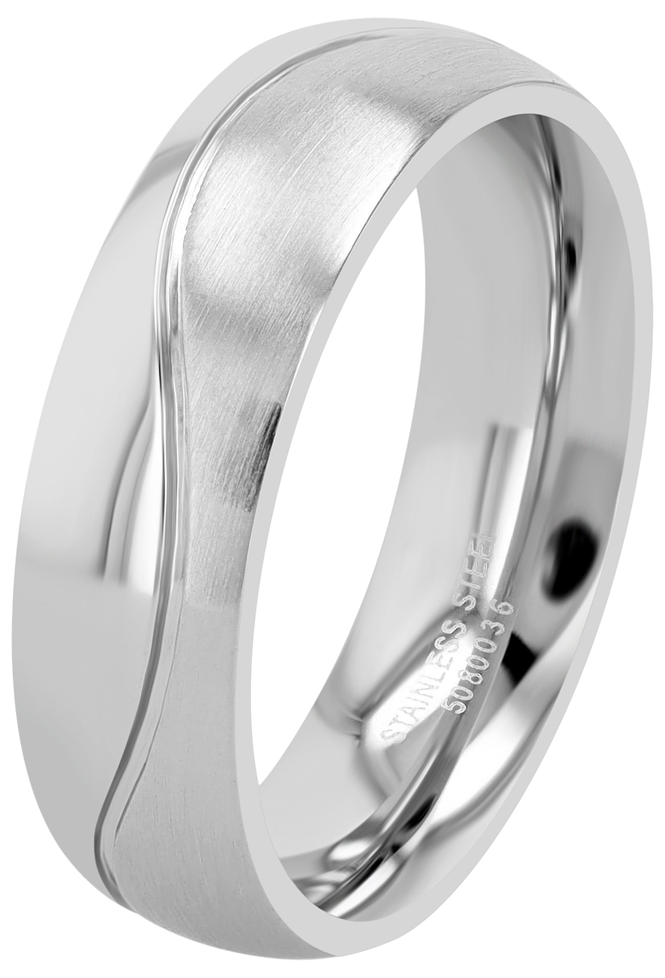 Fingerring ADELIA´S "Herren Ring aus Edelstahl" Gr. 56, silber, Fingerringe, Herren, 56, Edelstahl, Fingerring 8