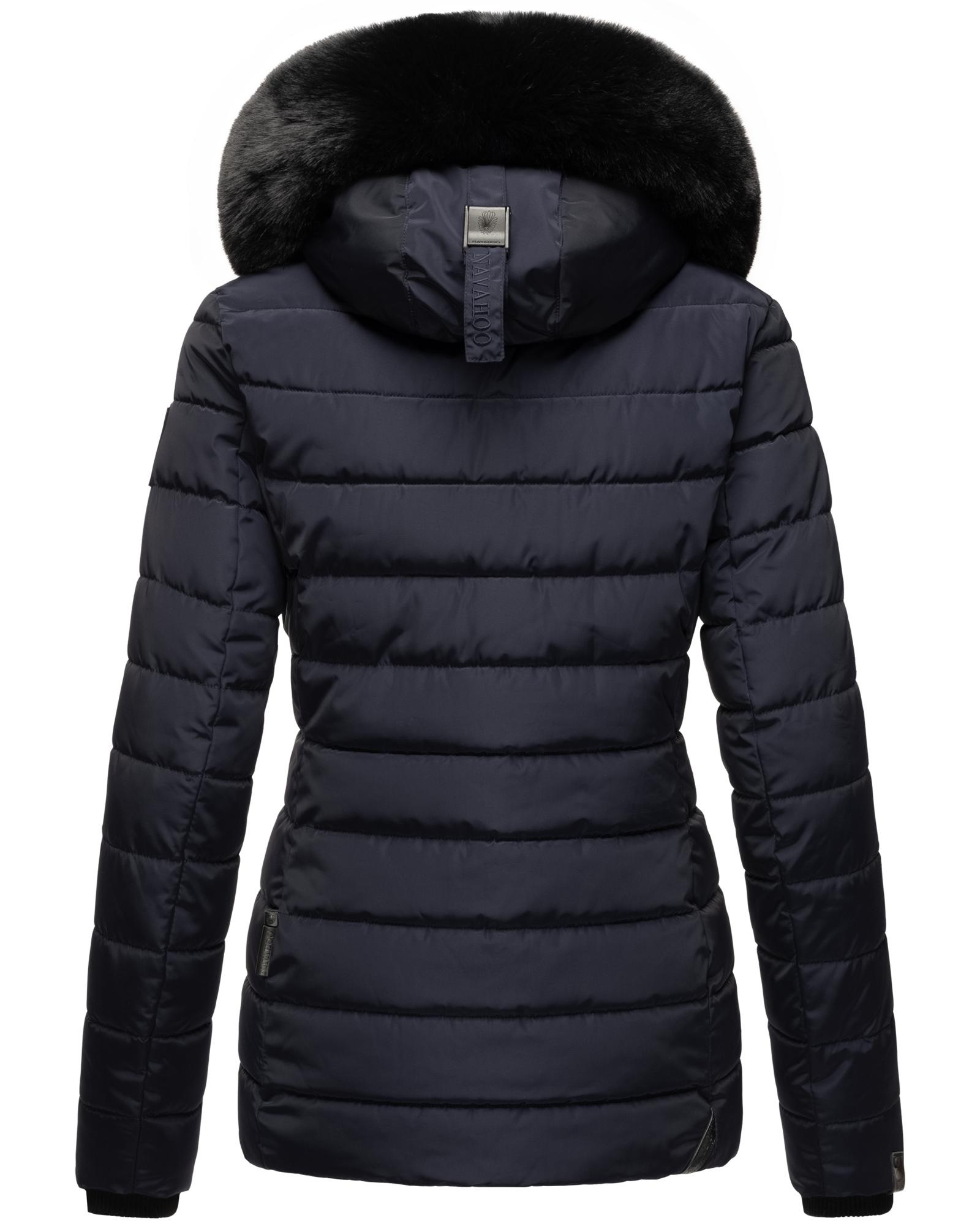 Navahoo Steppjacke »Milianaa«, mit Kapuze, Edle Winterjacke mit weicher Kunstfell-Kapuze