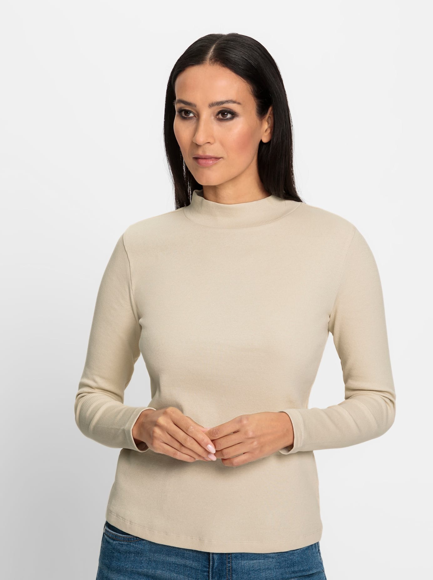 heine Stehkragenshirt »Shirt«, (1 tlg.)