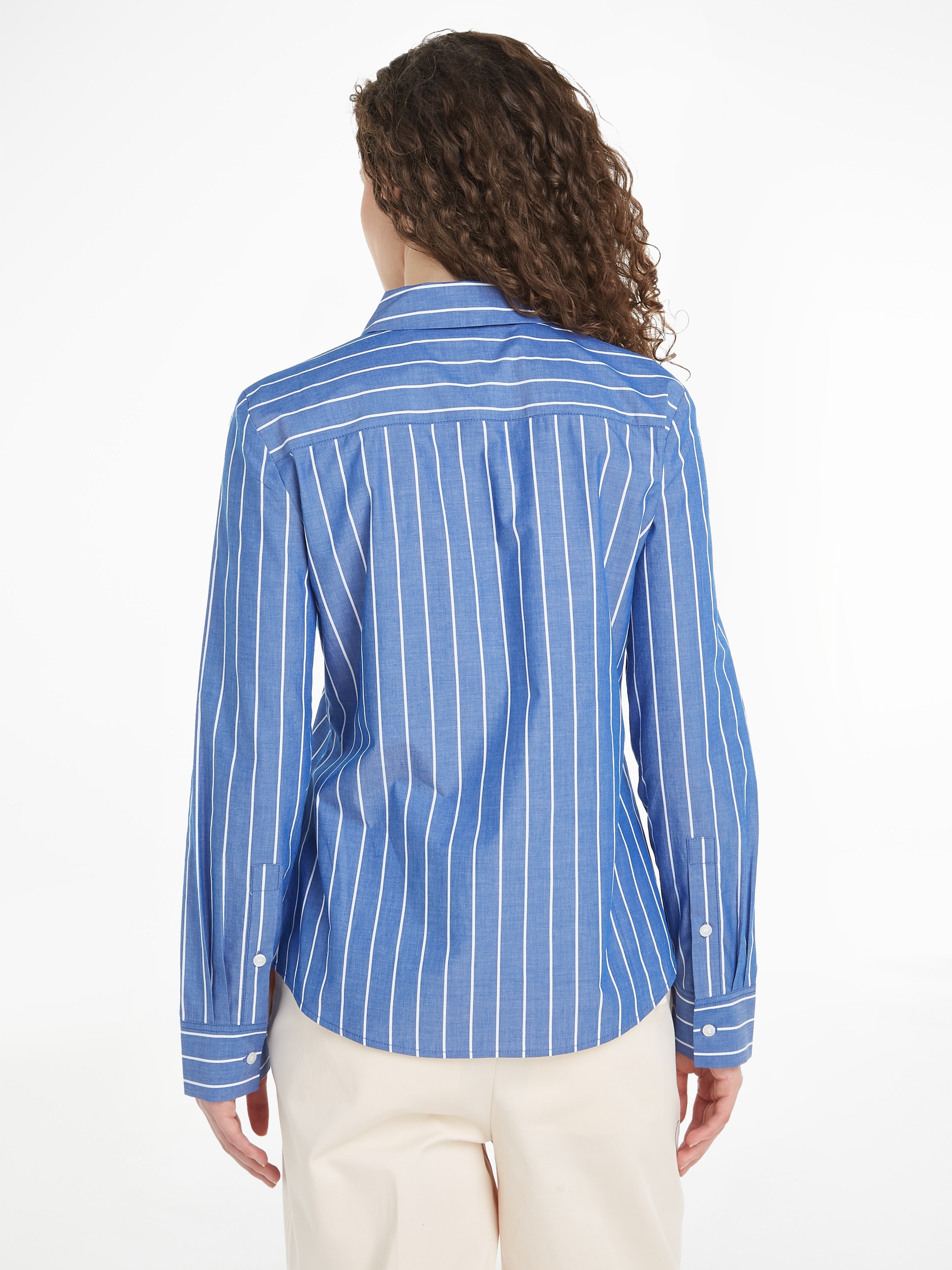 Tommy Hilfiger Hemdbluse »BASEBALL STRIPE REGULAR SHIRT«, mit Logostickerei