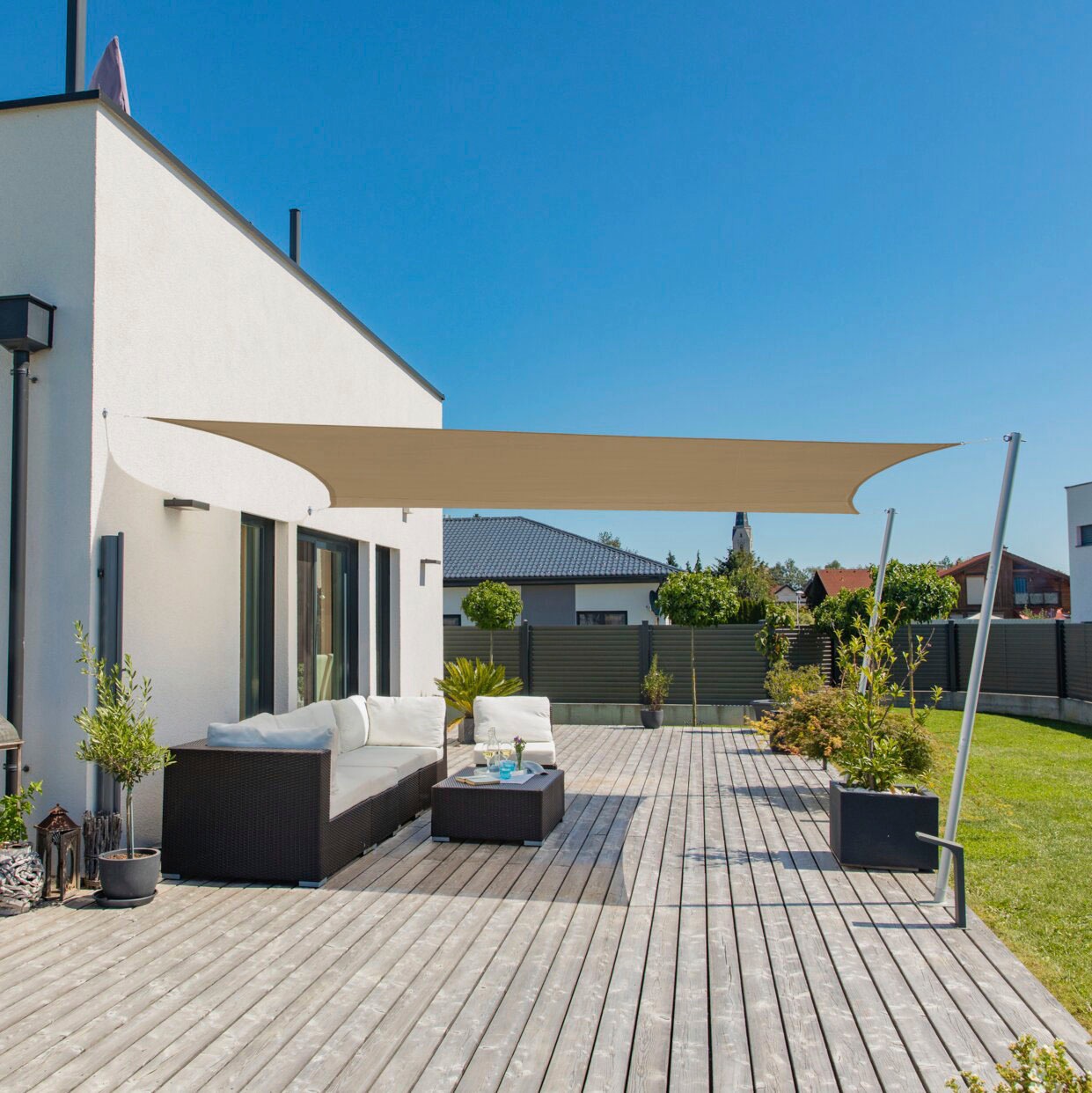 Windhager Sonnensegel »Cannes Rechteck«, 3x4m, taupe