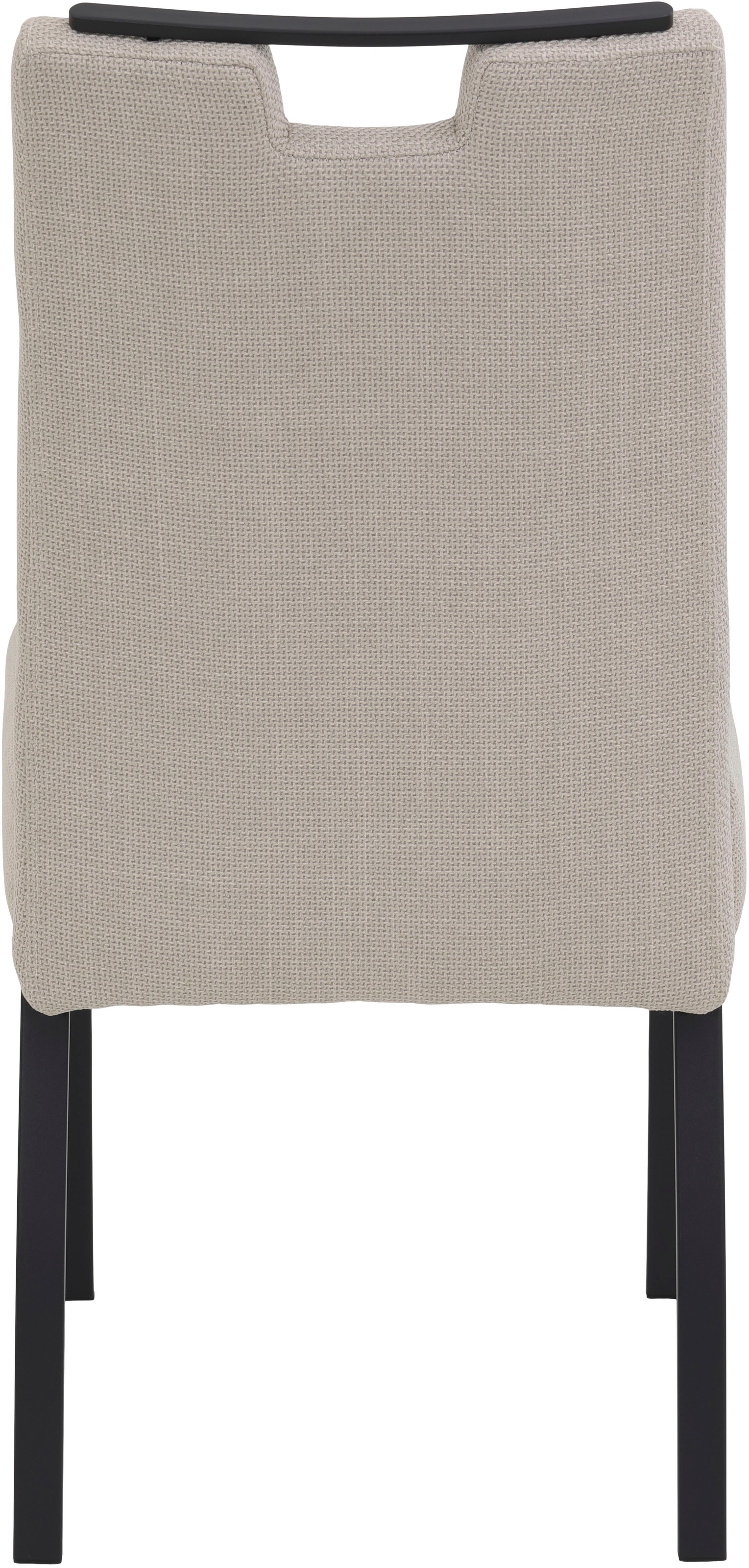 HELA 4-Fußstuhl »LINZ, Esszimmerstuhl, Komfortstuhl«, (Set), 2 St., Microfaser-Webstoff, XL-Sitz,elegante Griffleiste,Komfortsitz mit Federkern,140kg belastbar