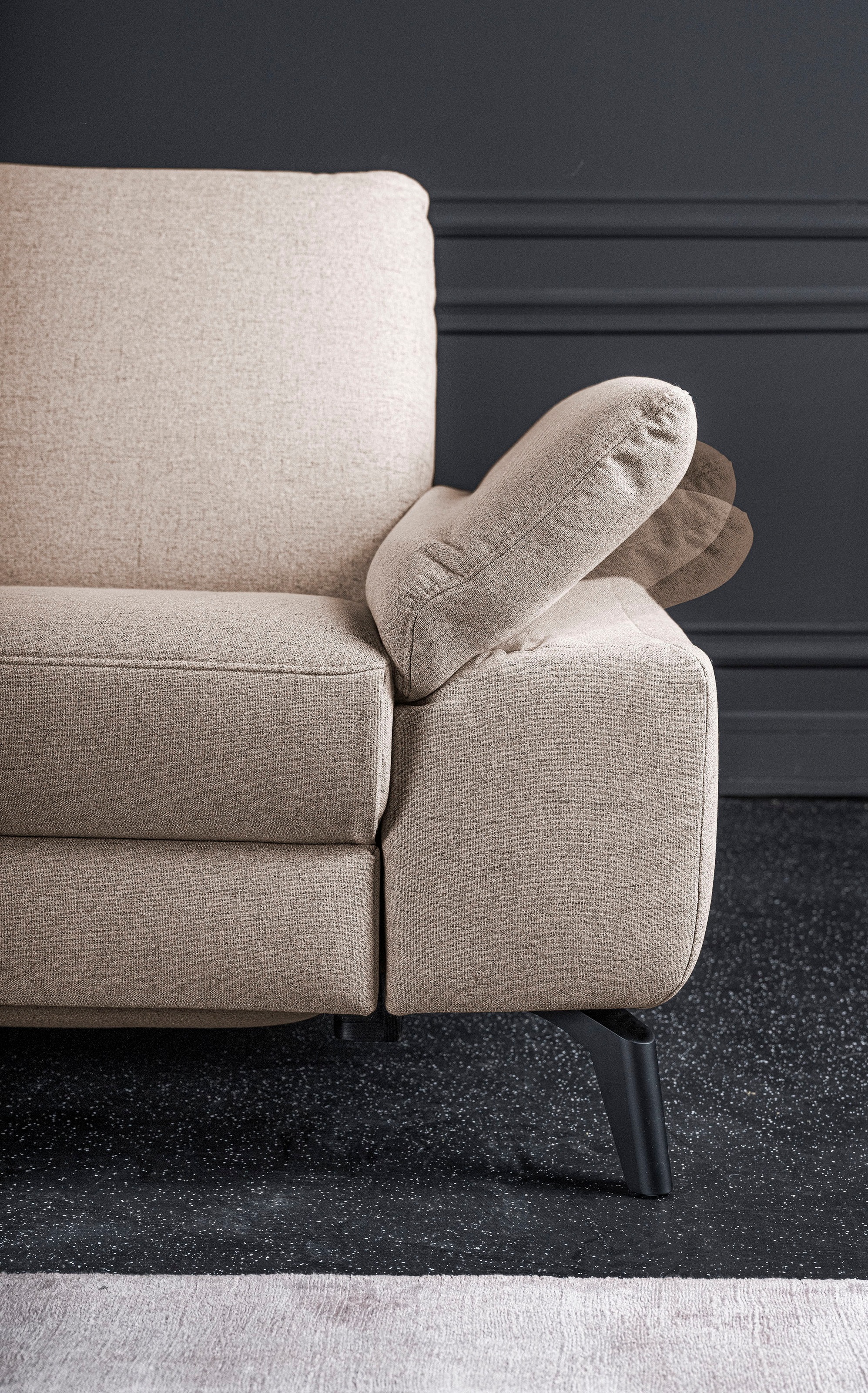 Ecksofa ALINA, beige (beige gba 2), B:243cm H:118cm T:210cm, Struktur GBA (100% Polyester), Sofas, Ecksofa, inkl. Kopfstützen, wahlweise mit Relaxfunktion, Breite: 243 cm 6