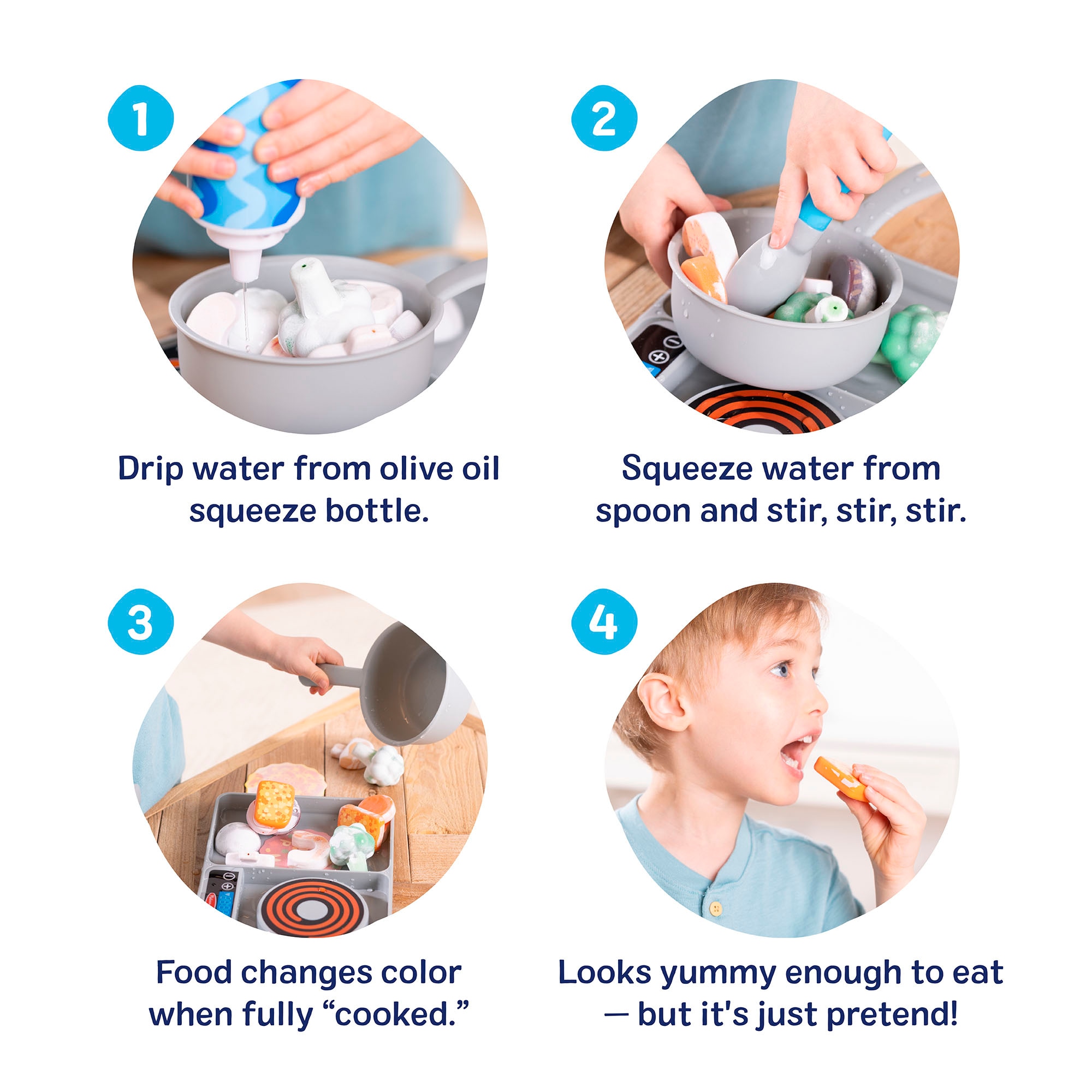 Spin Master Kinder-Küchenset »Melissa & Doug Water WOW«, mit Farbwechseleffekt