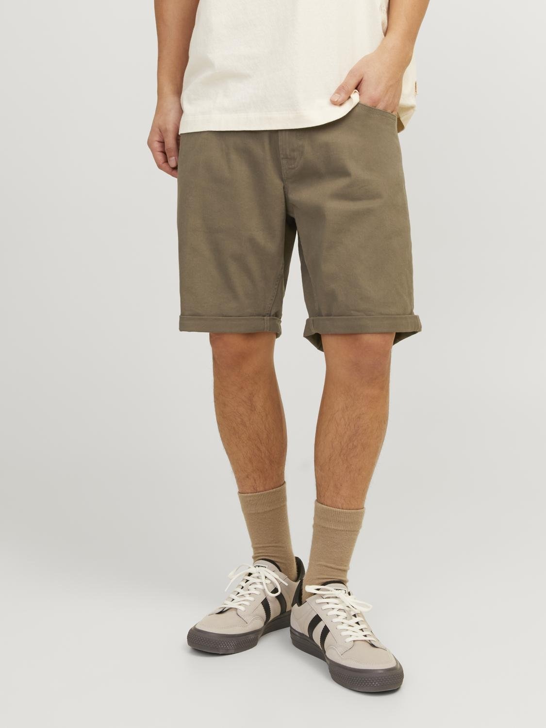 JACK AND JONES Heren Basic Chino Short Middelgrijs