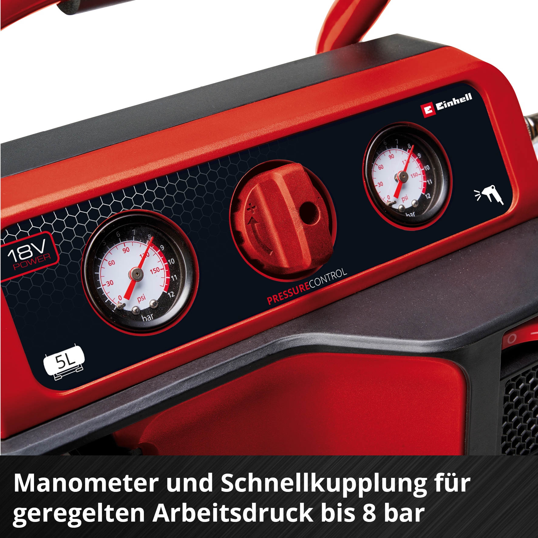 Einhell Kompressor »Akku-Kompressor TE-AC 18/75 Li OF-Solo«, ohne Akku und Ladegerät