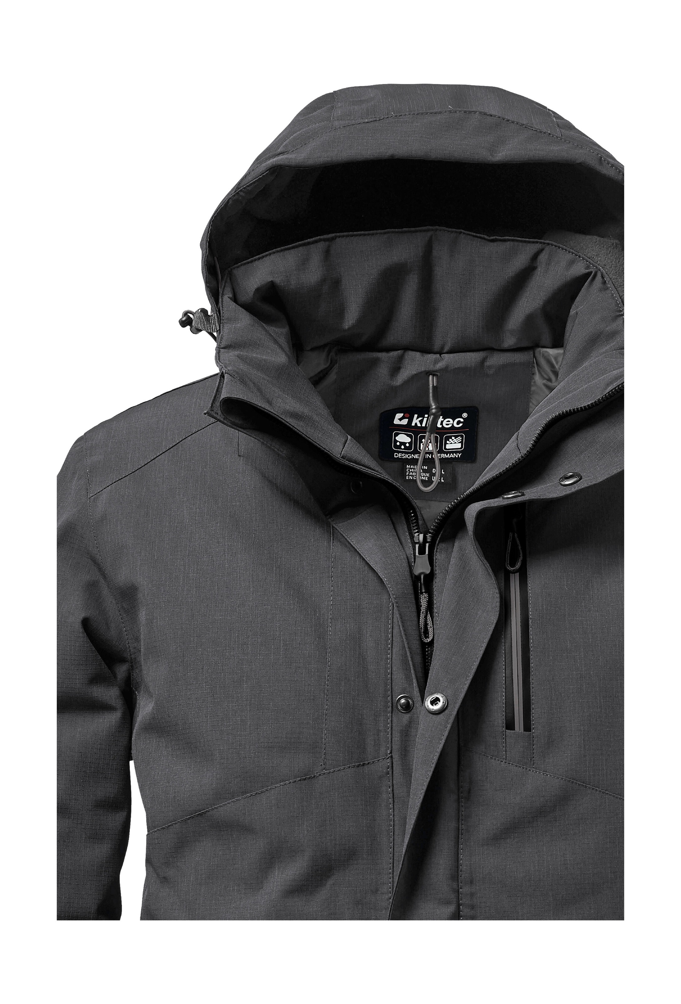 Killtec Funktionsjacke »KOW 161 MN JCKT KG«, Killtec Funktionsjacke: wasserdicht, atmungsaktiv, abnehmbare Kapuze