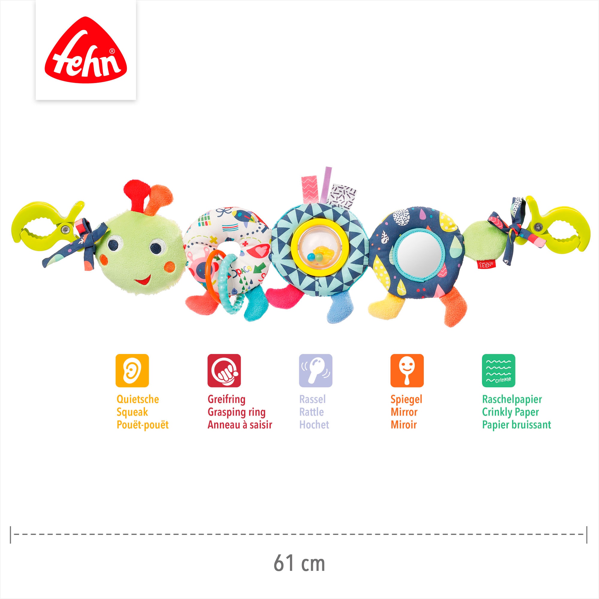 Fehn Kinderwagenkette »COLOR Friends, Raupe«