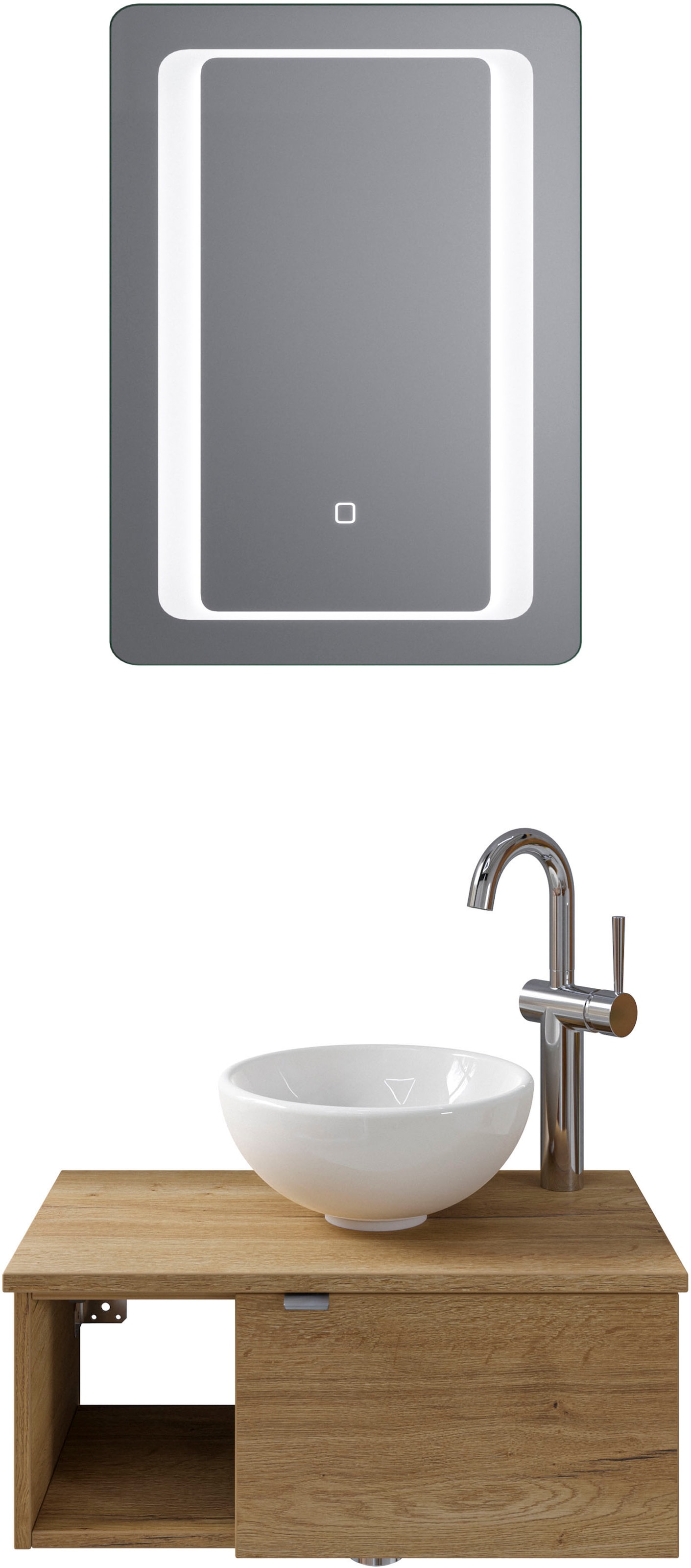 Saphir Badmöbel-Set "Serie 6915" 4 Stk. tlg. Gäste-Bad, 61 cm breit, mit LE günstig online kaufen