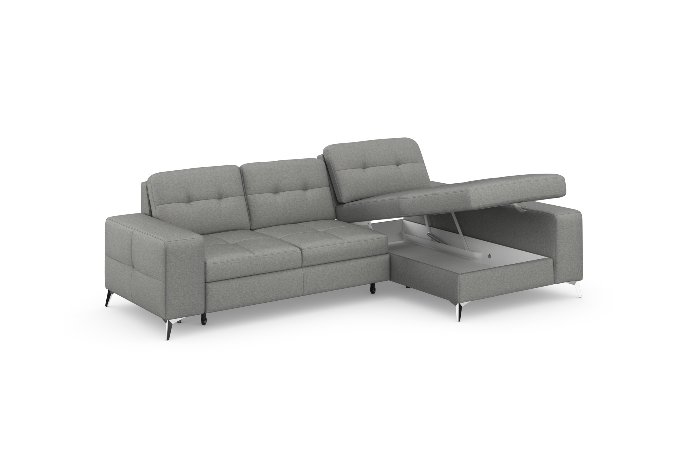 sit&more Ecksofa »Baviene L-Form«, inklusive Sitztiefenverstellung und Federkern, wahlweise Bettfunktion