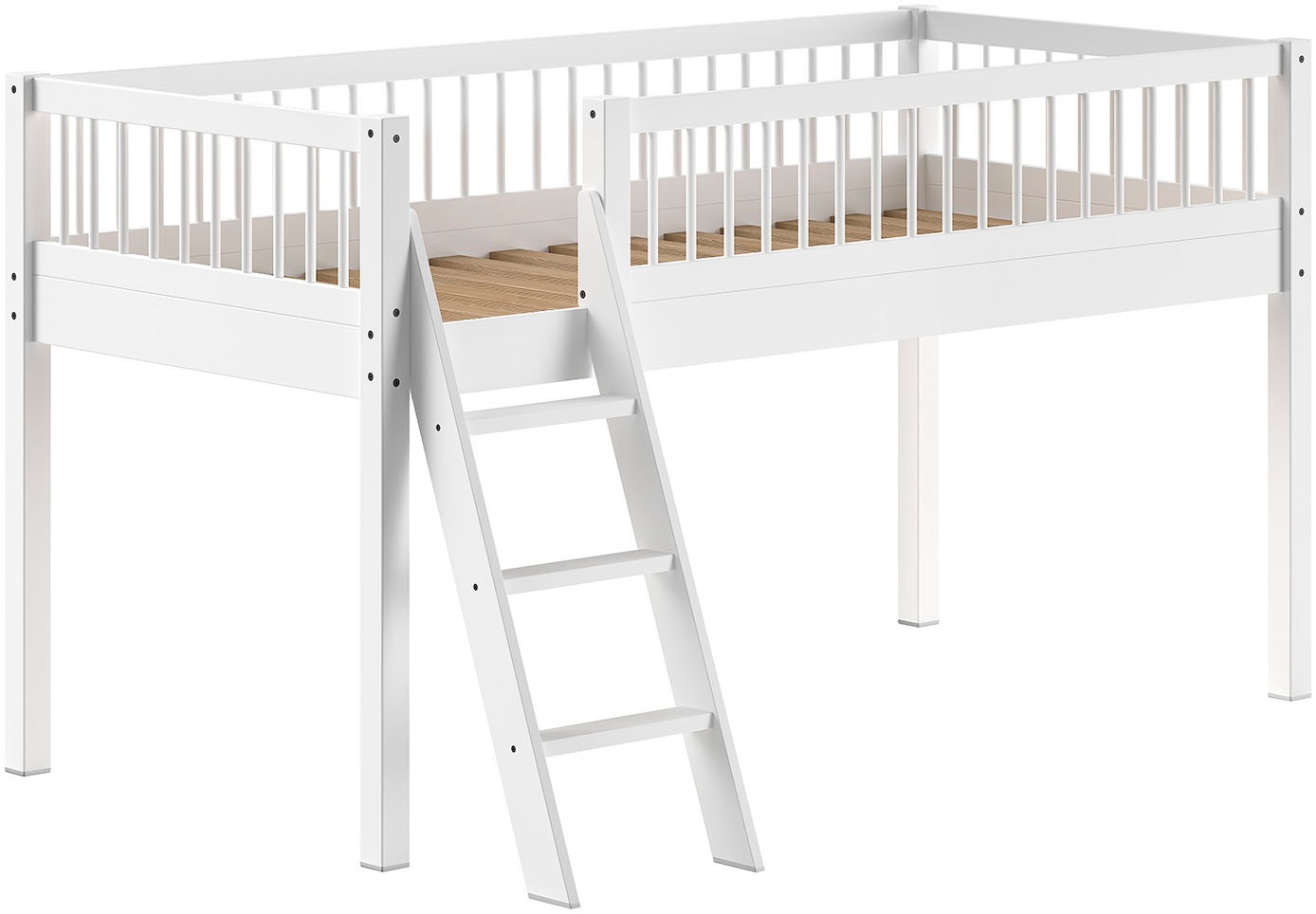 Home affaire Spielbett, (Made in Europe), aus massiver Eiche geölt, LF 90x2000cm, RR, Leiter u. Absturzschutz
