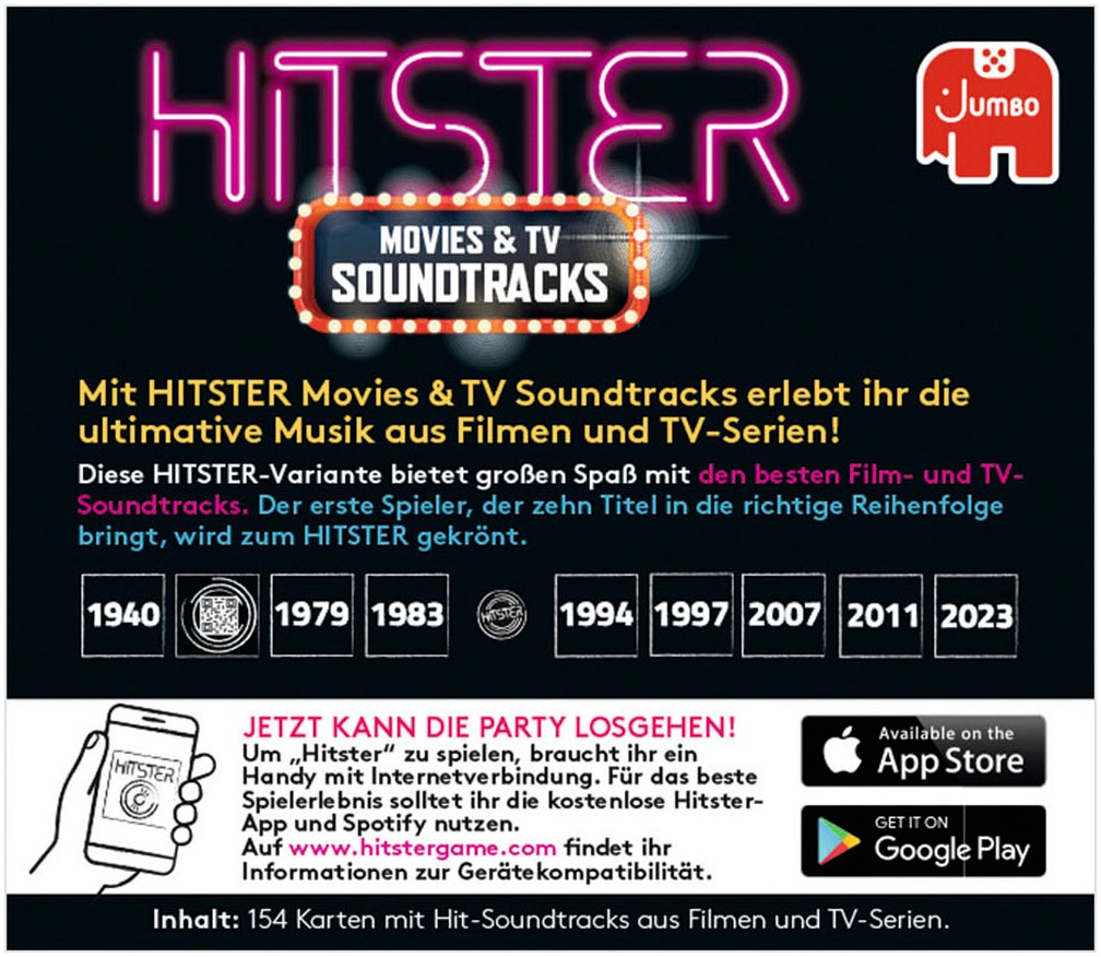 JUMBO Spiel »Hitster Movies&TV Soundtracks«