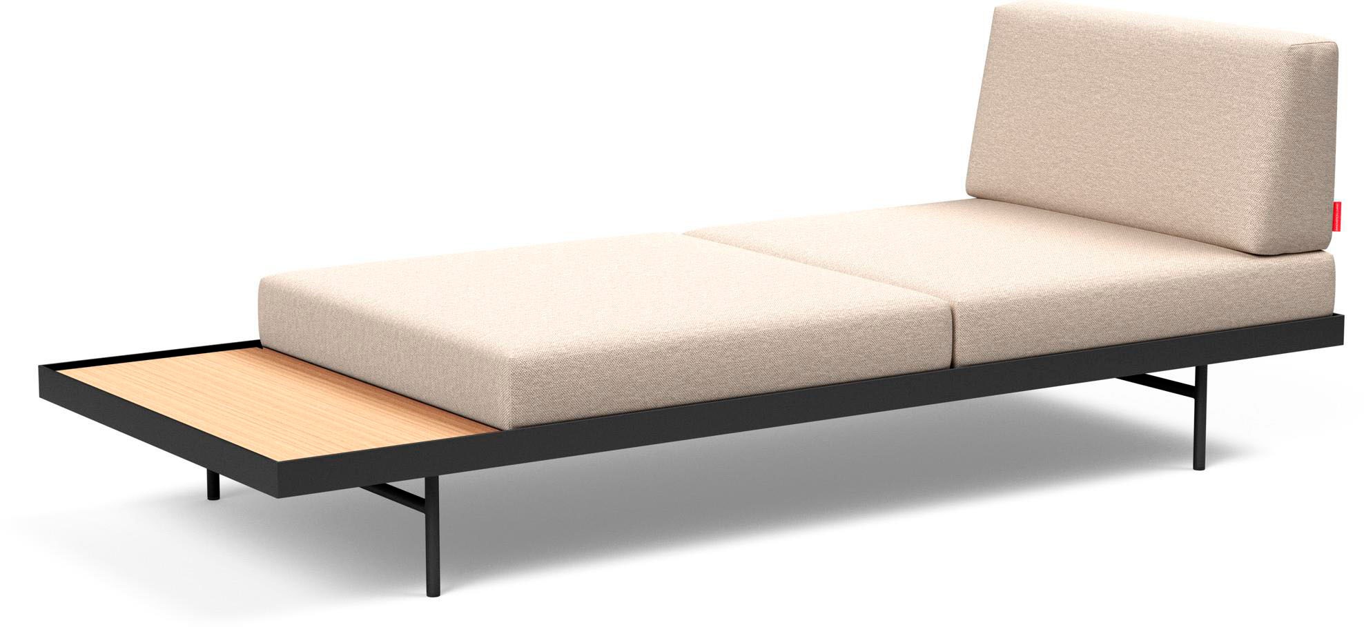 INNOVATION LIVING ™ Relaxliege »PURI«, Daybed mit integrierter Holzablage, flexible Aufteilung