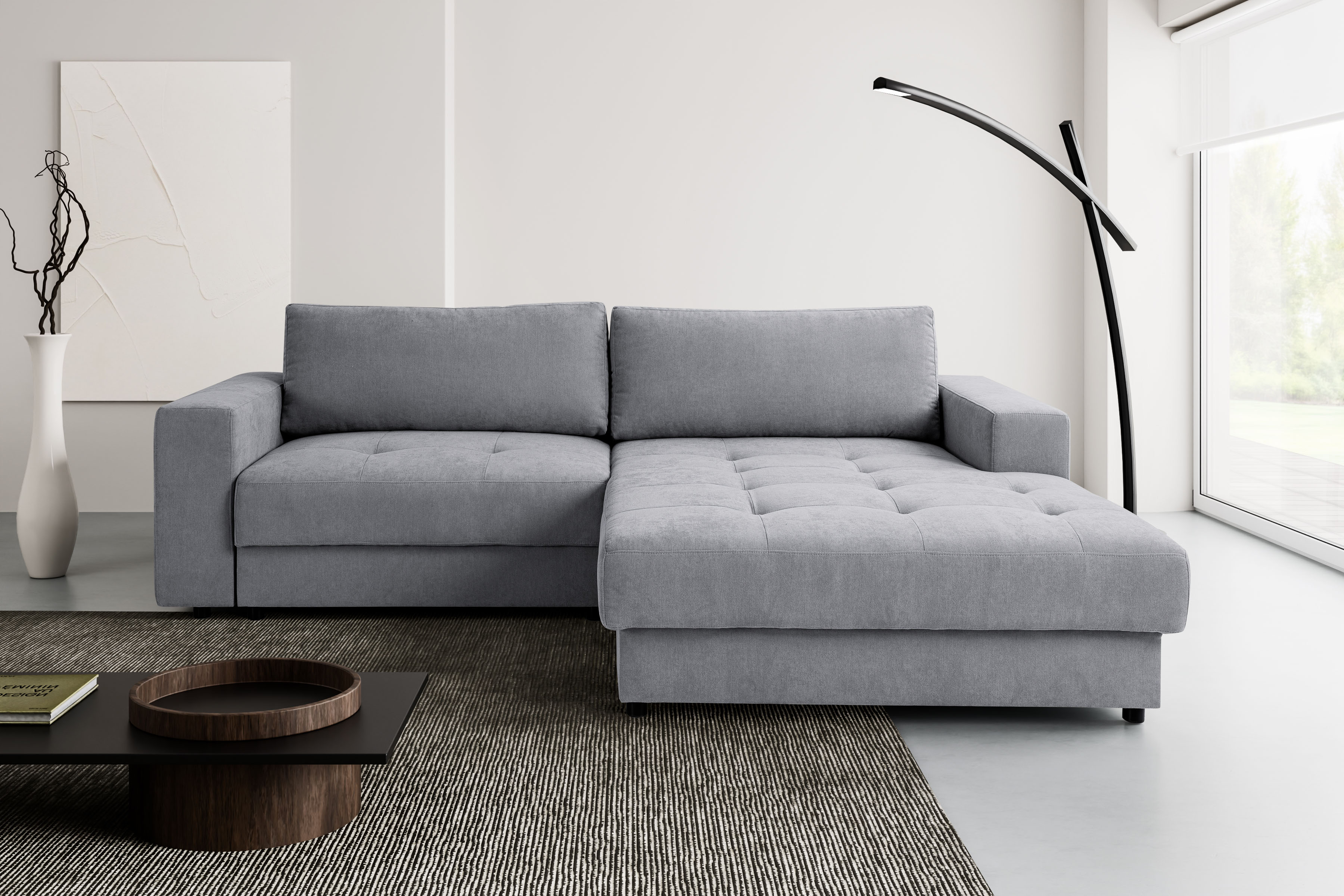 WERK2 Ecksofa "Indiana 270 x 182 cm inkl. Bettfunktion & Bettkasten modern und bequem" Luxus-Microfaser weich ENJOY NEW, L-Form, XXL, Schlaffunktion