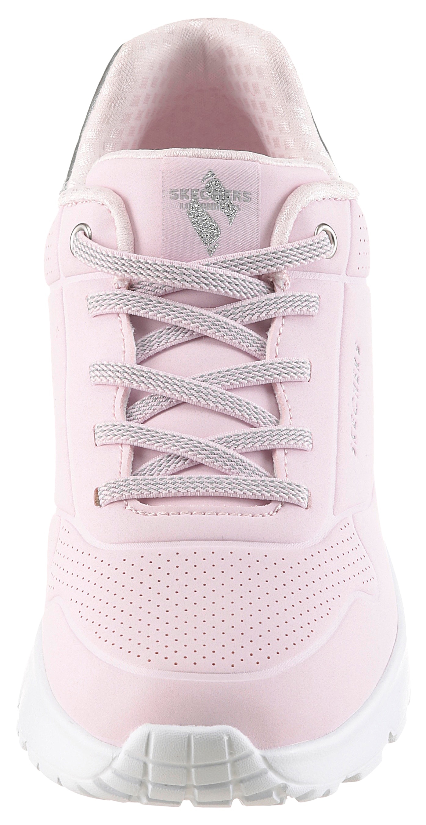 Skechers Sneaker »UNO LITE«  , Schnür,-Plateausneaker mit Metallic, Größenschablone zum Download
