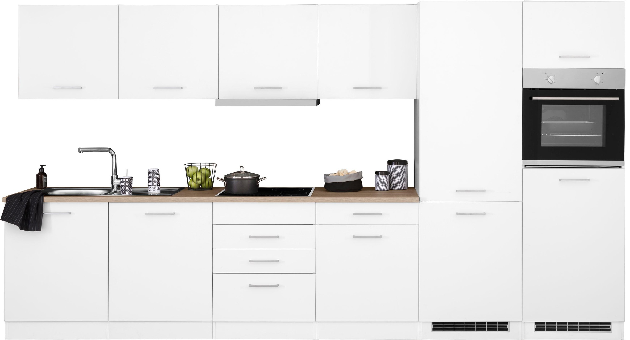 KOCHSTATION Küchenzeile "KS-Visby" mit E-Geräten, 330 cm,inkl. Kühl/Gefrier günstig online kaufen