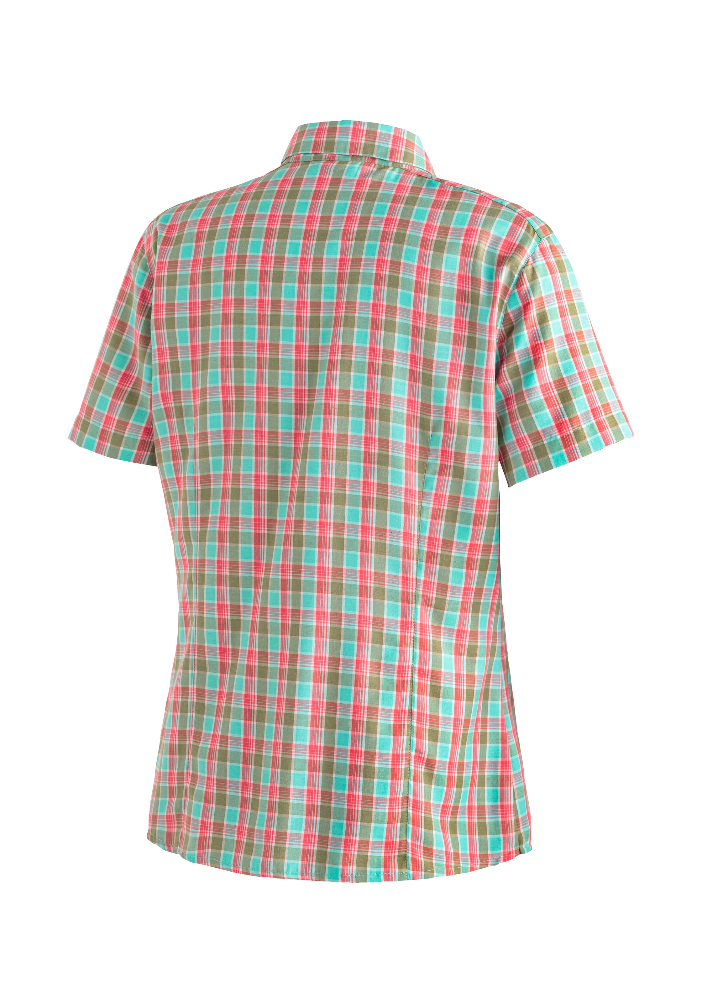 Maier Sports Funktionsbluse »Philina«, Karierte Kurzarm-Bluse für Wandern, Reisen und Freizeit