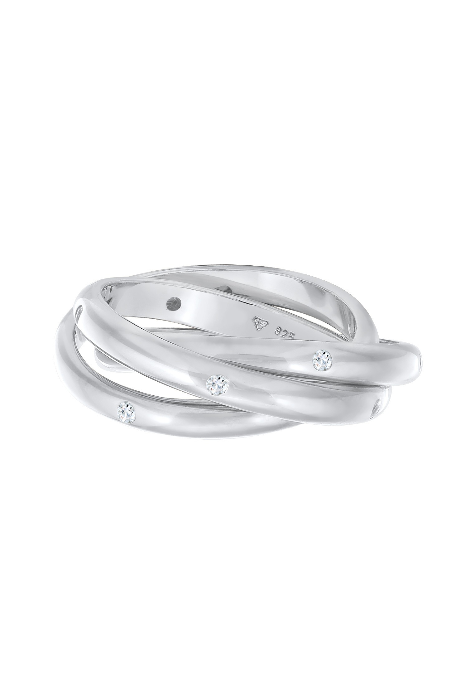 Elli Premium Fingerring »Wickelring Trio Basic Topas 925 Silber«