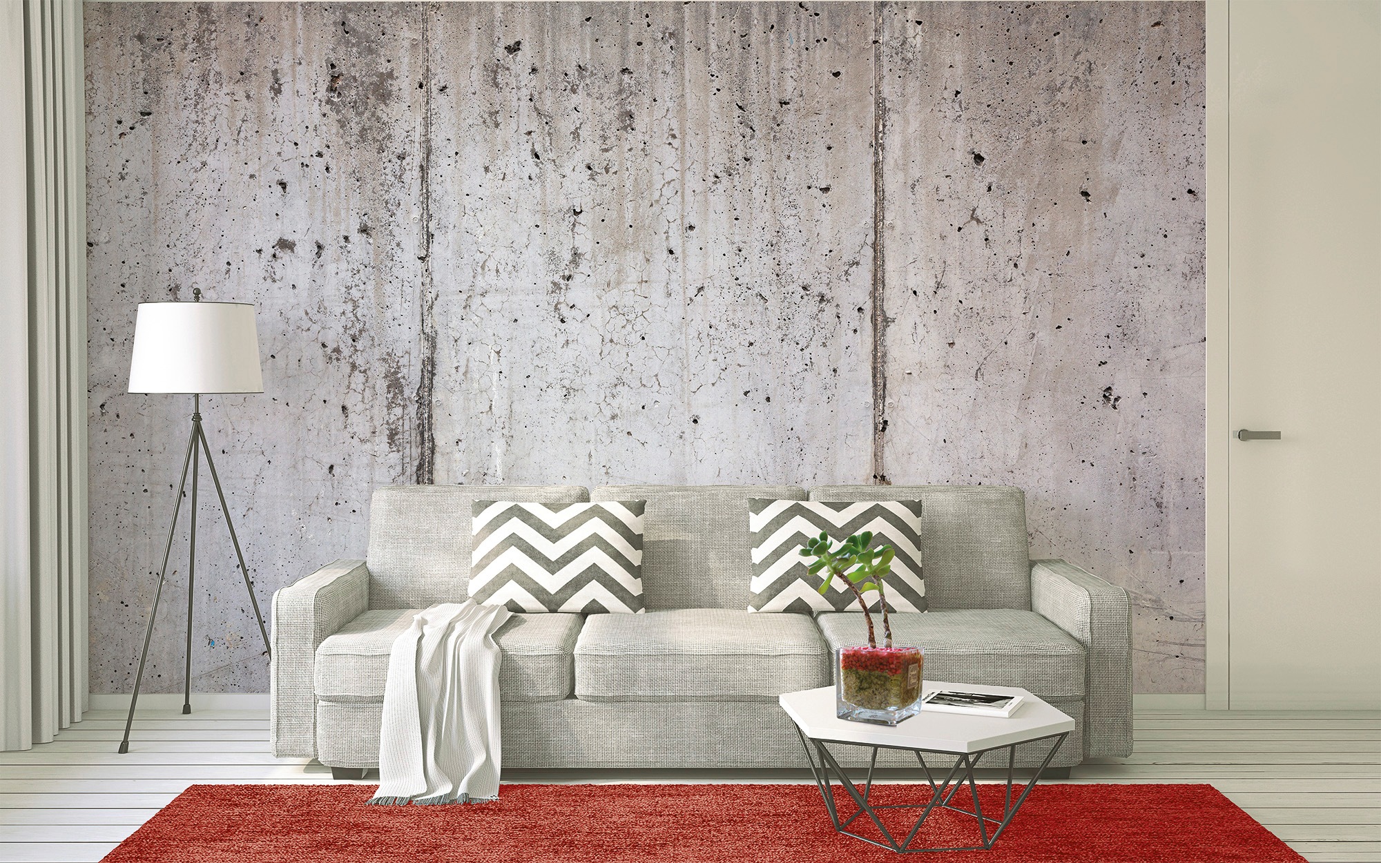 living walls Fototapete »Designwalls Concrete Wall«, Vlies, Wand, Schräge, Decke