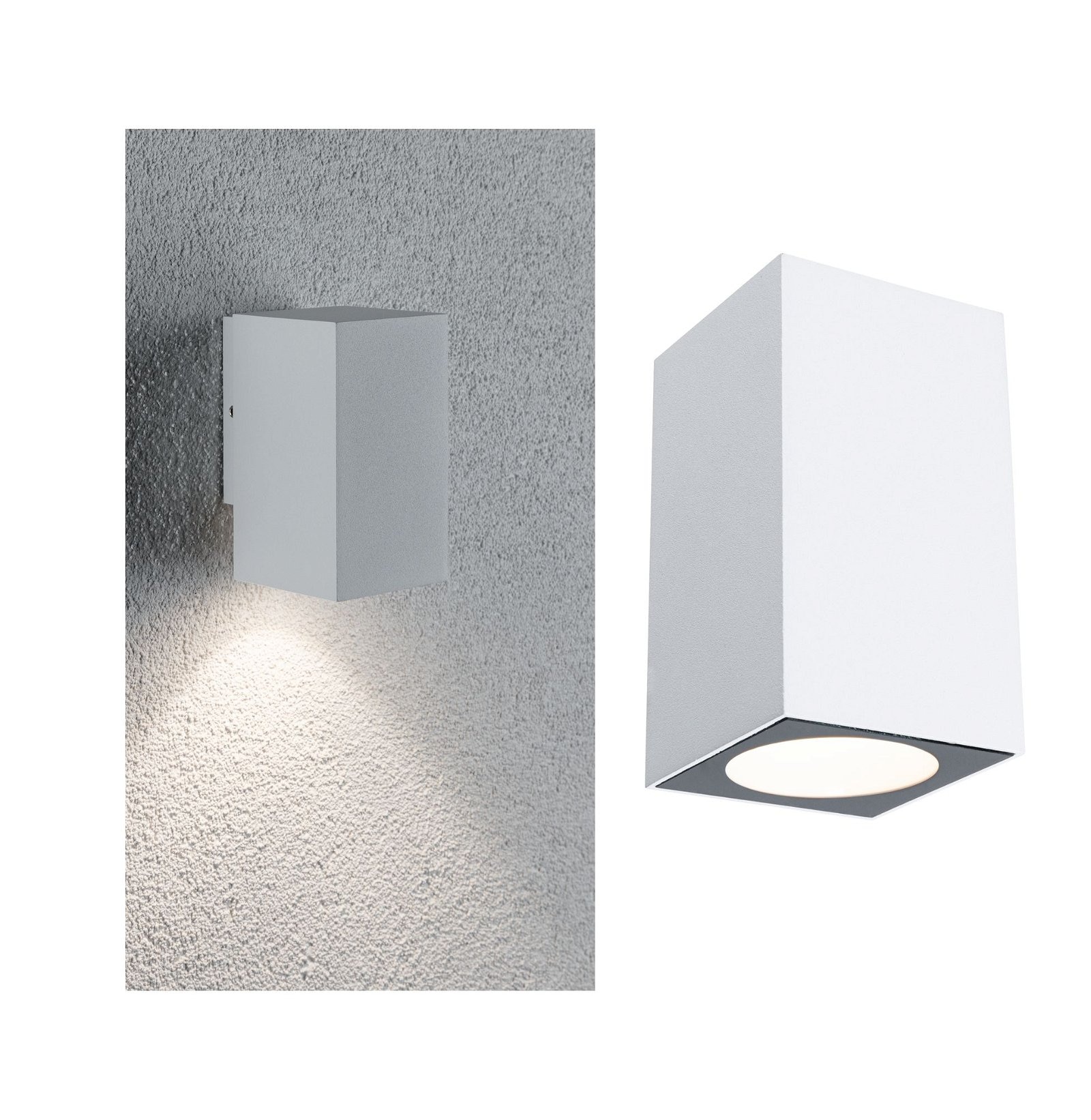 Paulmann LED Außen-Wandleuchte »Flame eckig 58x75mm 3000K 3,8W 320lm 230V Aluminium«, 1 flammig-flammig, IP44