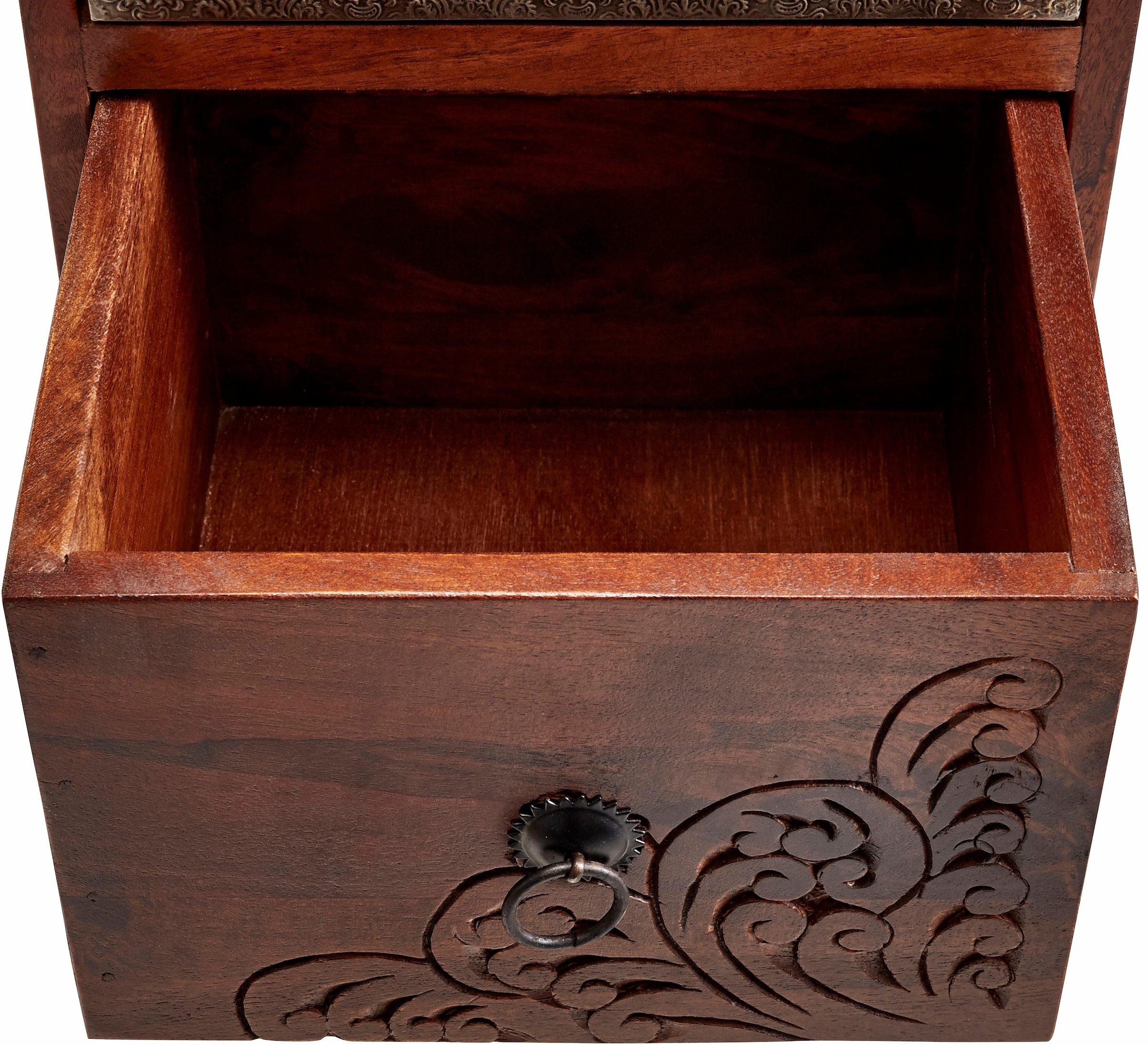 Home affaire Kommode »Mahar«, Breite 30 cm mit Metallfronten
