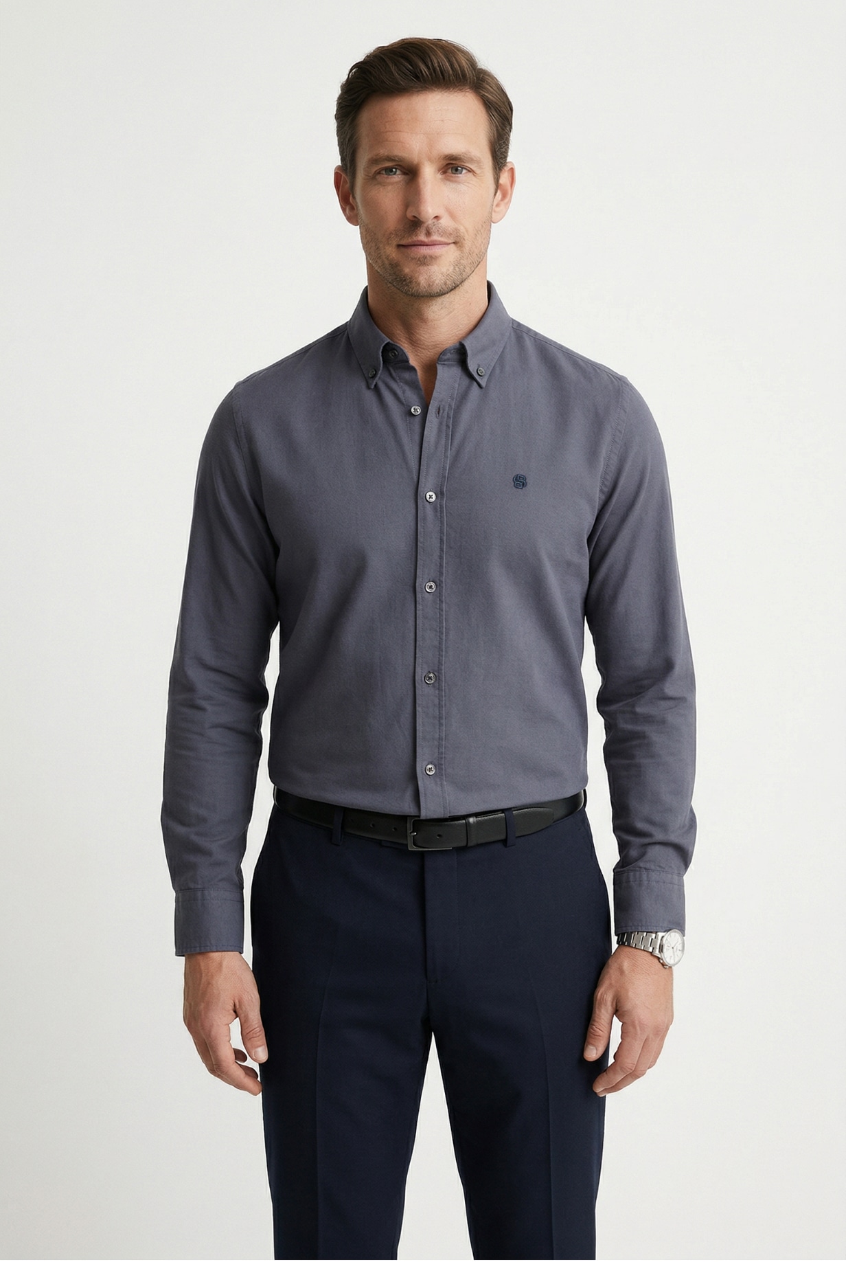 BOSS "ROAN" Langarm, Button-Down-Kragen, slim fit