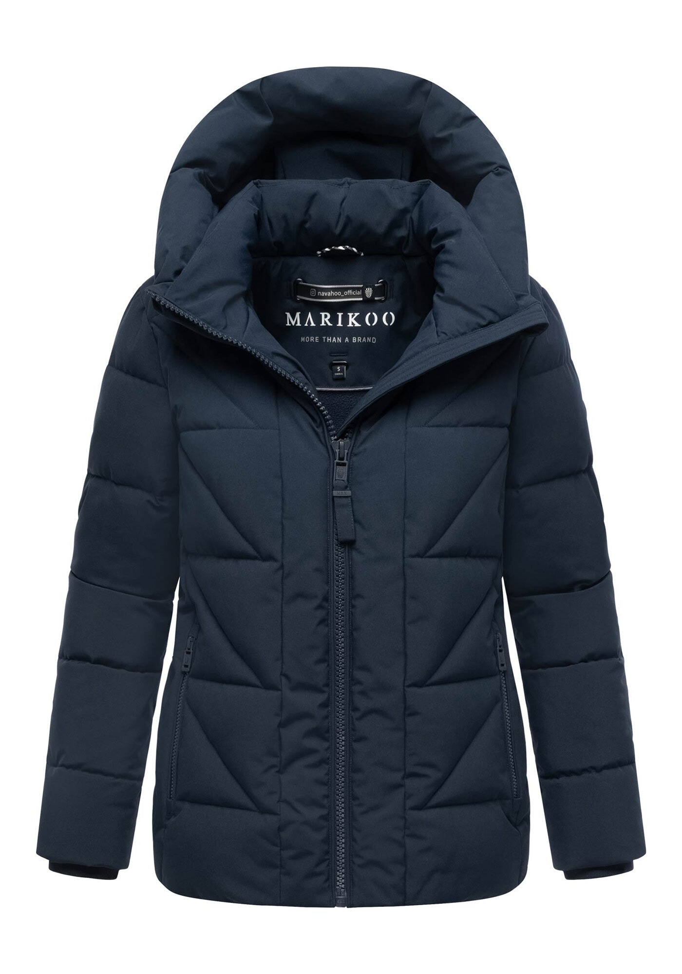 Marikoo Winterjacke »Kuschelnasee«, mit extra hohem Kragen und warmem Fleecefutter