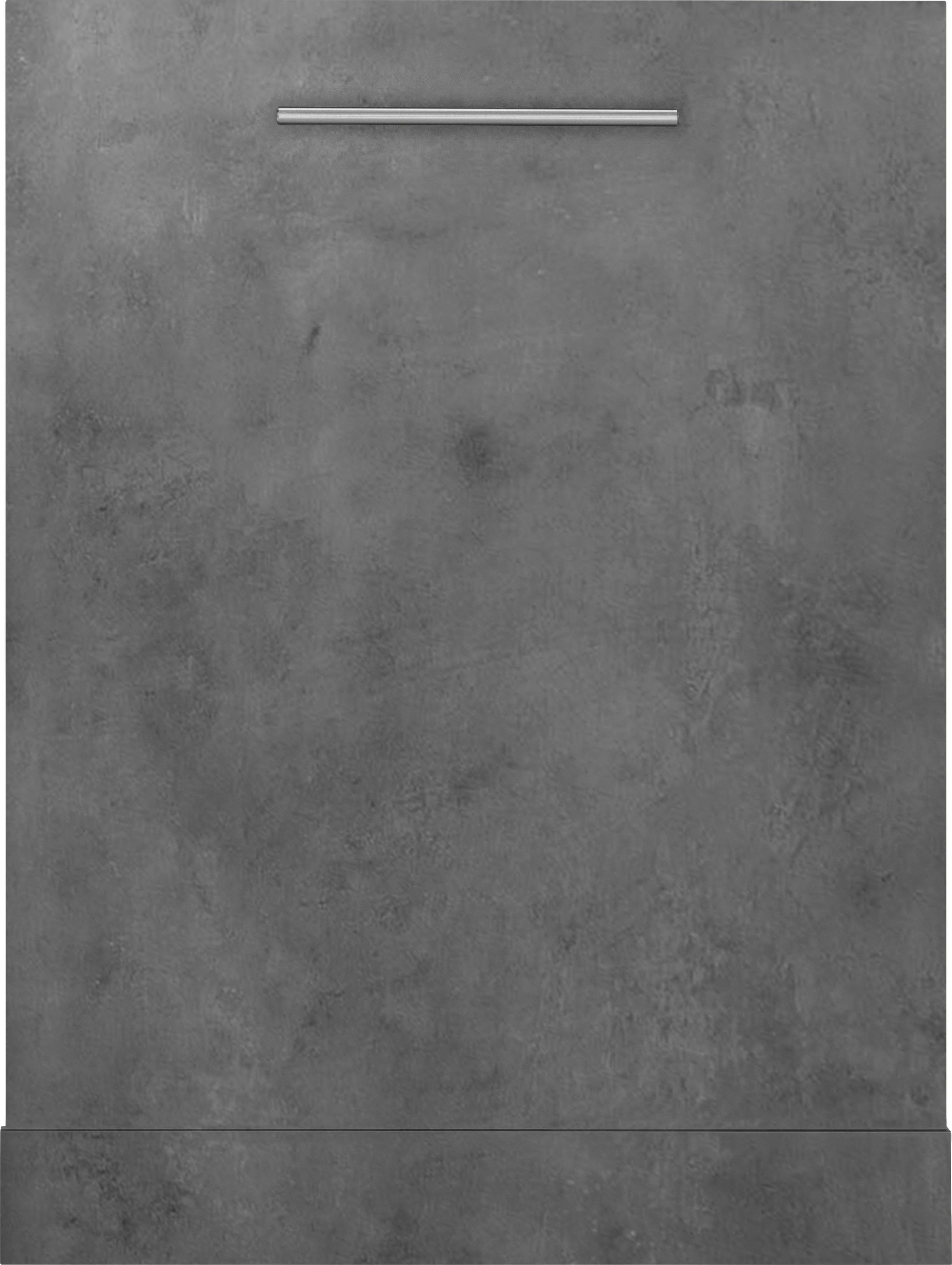 Frontblende WIHO KÜCHEN, B:59,4cm H:71,5cm, grau, Holzwerkstoff, Möbelblenden, "Cali, TOPSELLER", 60 cm breit, für vollintegrierbaren Geschirrspüler