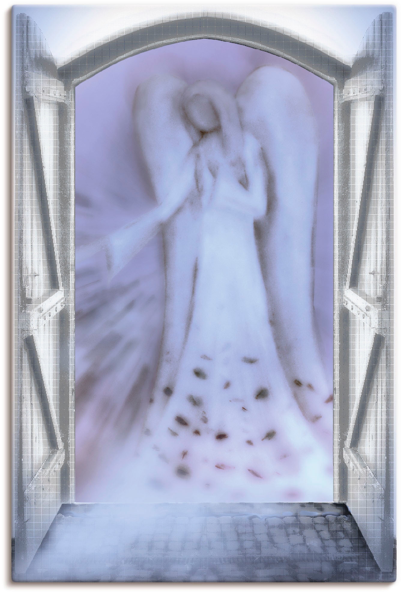 Artland Wandbild "Fensterblick - Engel vor der Tür", Religion, (1 St.), als Alubild, Outdoorbild, Leinwandbild, Poster i