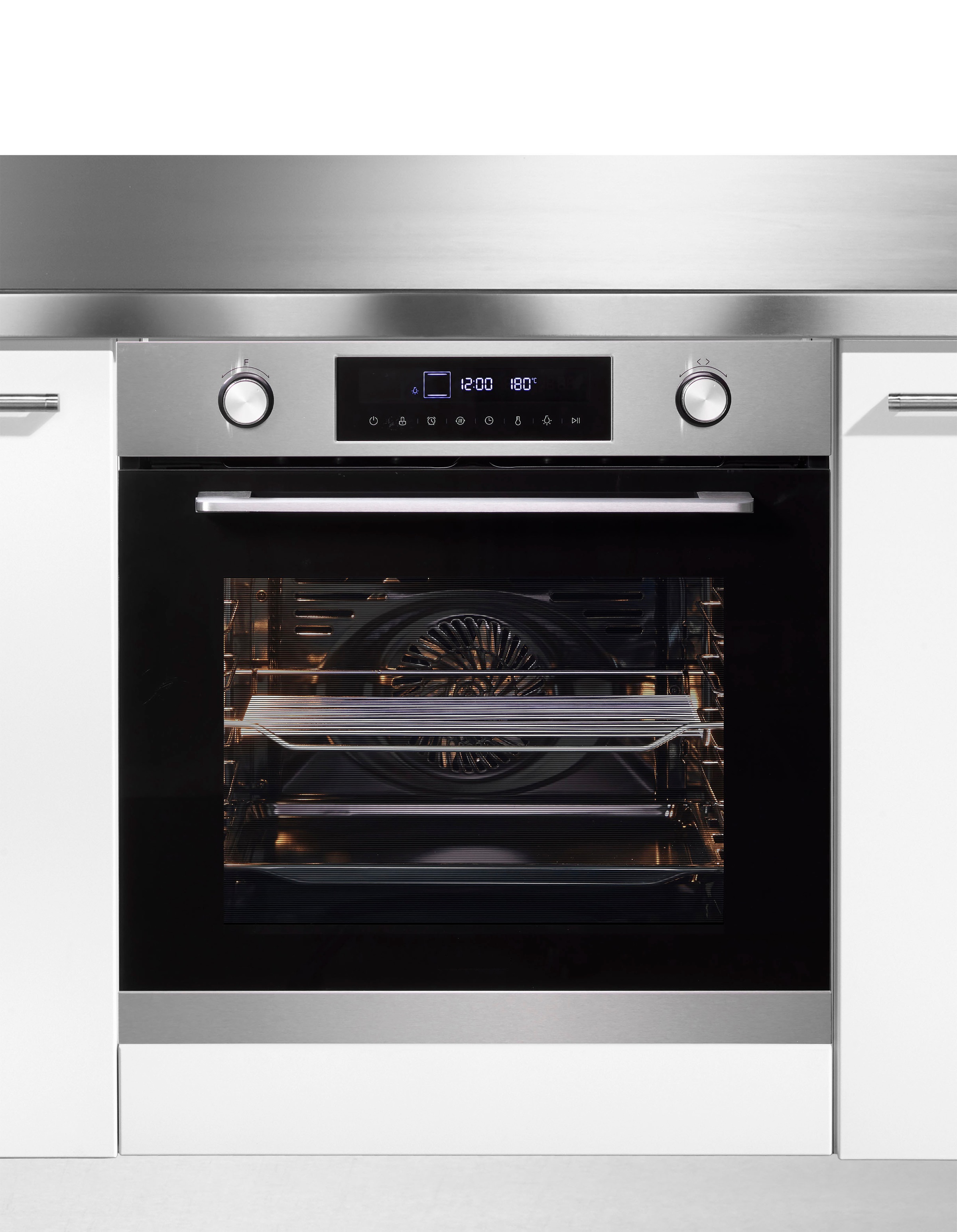 Thumbnail - Hanseatic Einbaubackofen "HBO7212A1" mit Aqua-Reinigungsfunktion Auftaufunktion: Bereits zubereitete Gerichte werden sch...