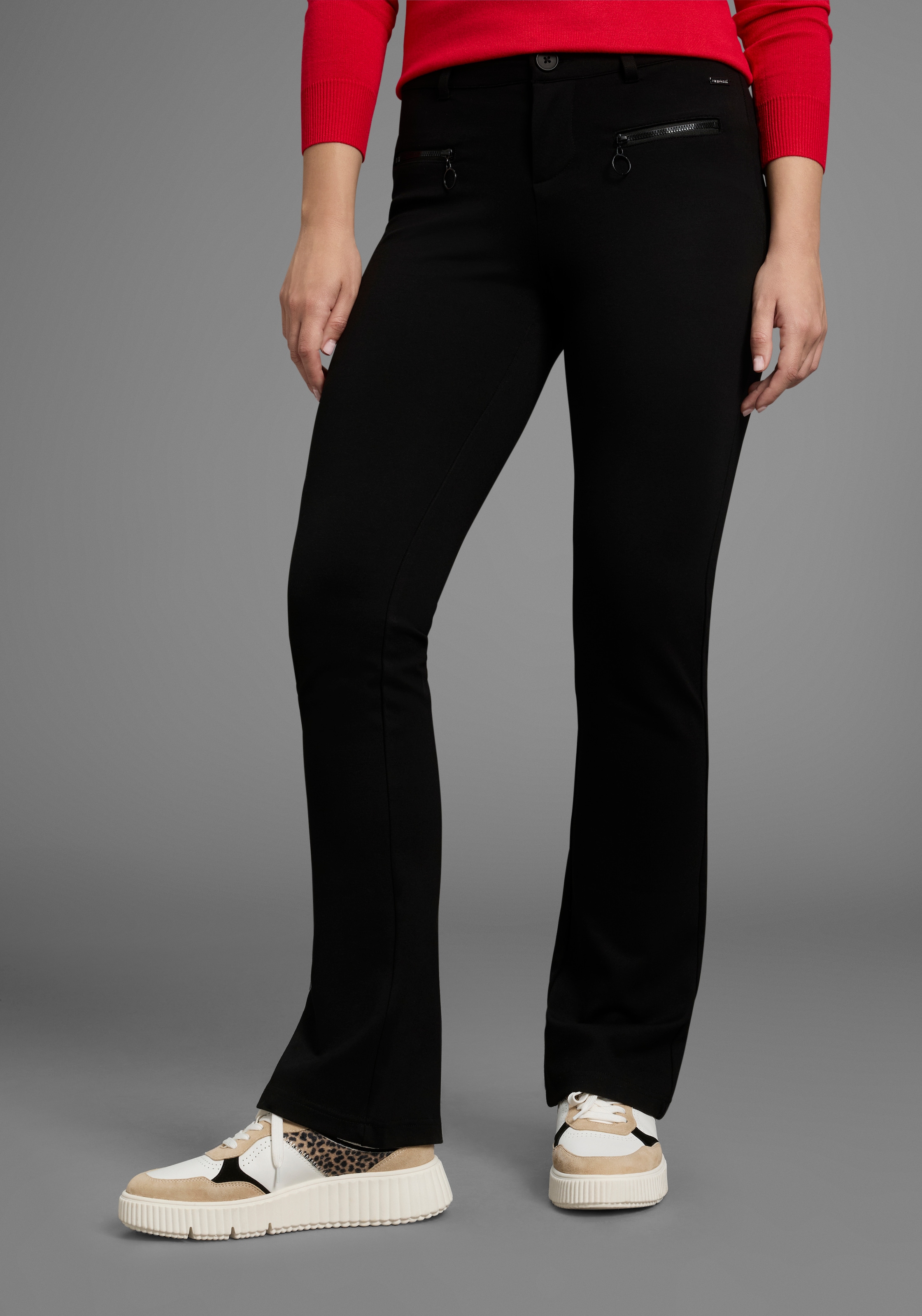 Bruno Banani Schlaghose, Reißverschluss-Detail - NEUE KOLLEKTION günstig online kaufen