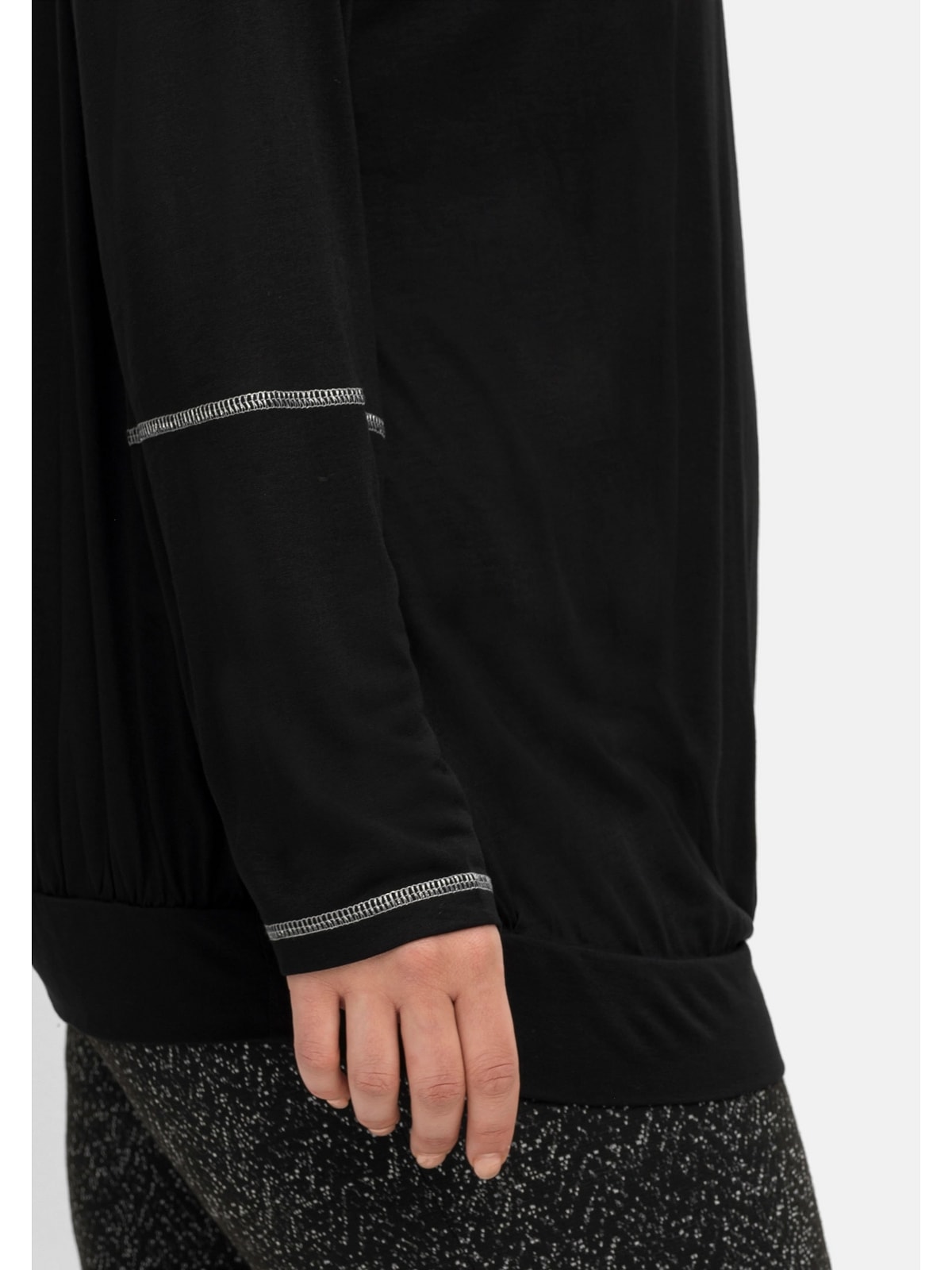 Sheego Langarmshirt »Große Größen«, mit Kontrast-Ziernähten
