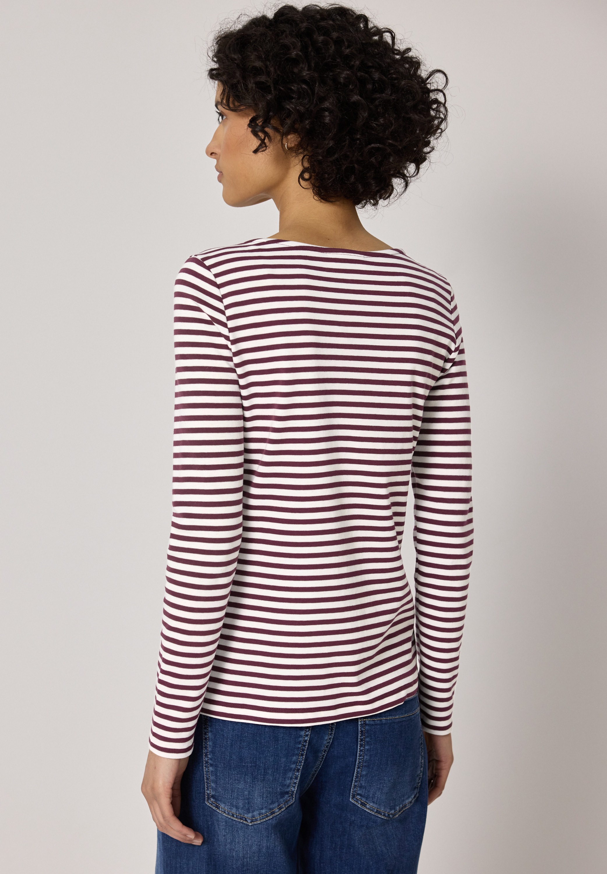 STREET ONE Langarmshirt mit U-Boot-Ausschnitt günstig online kaufen